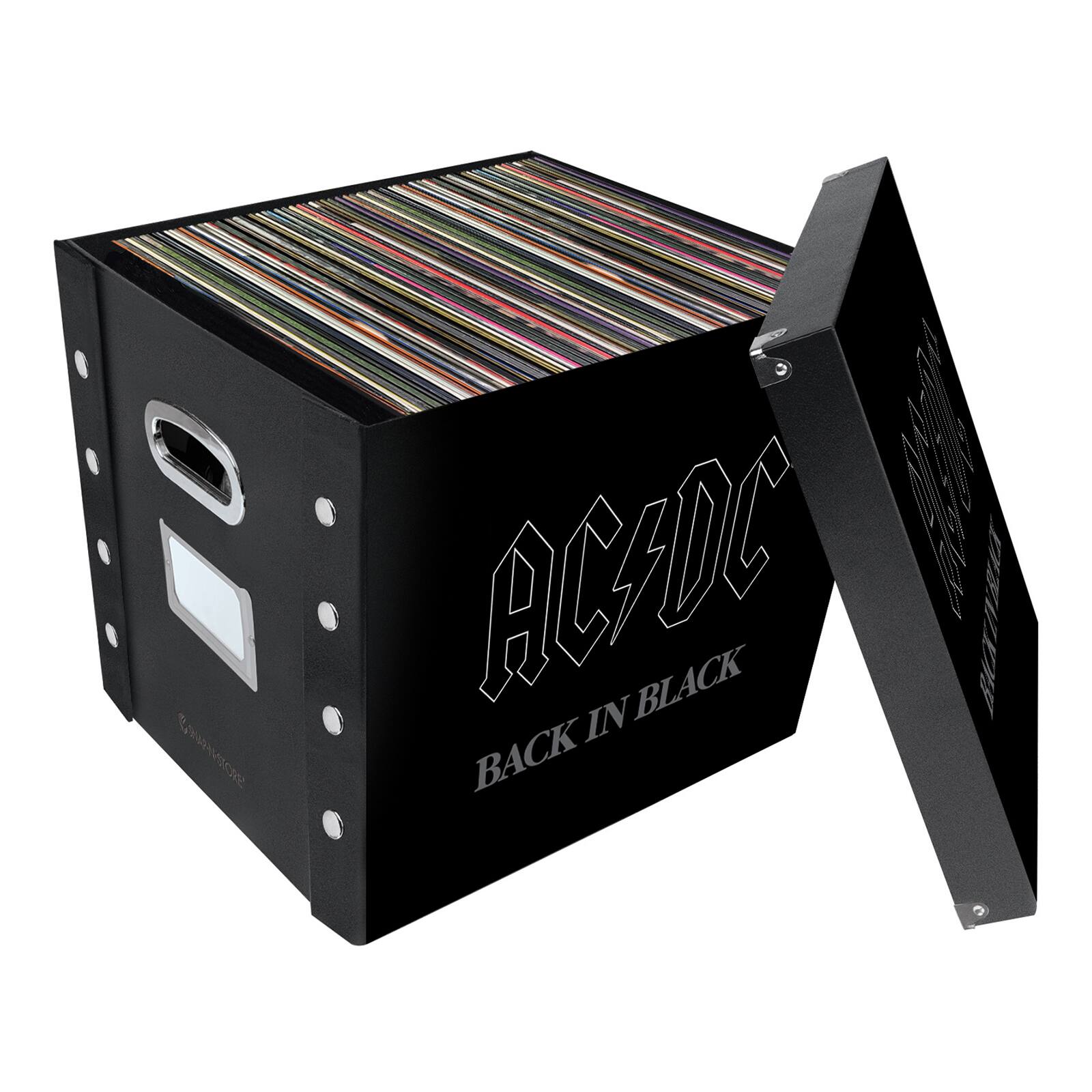 12&#x22; Snap-N-Store AC/DC Back In Black Vinyl Record Storage Box