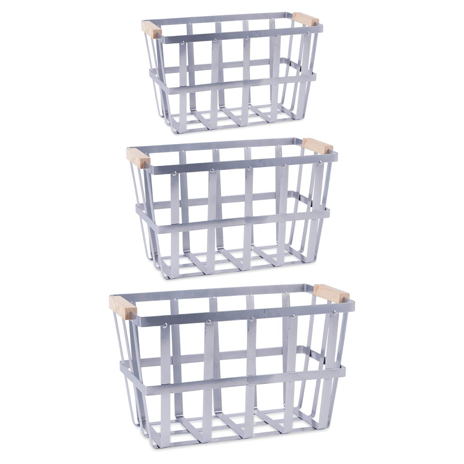 DII&#xAE; Galvanized Metal Urban Modern Basket Set