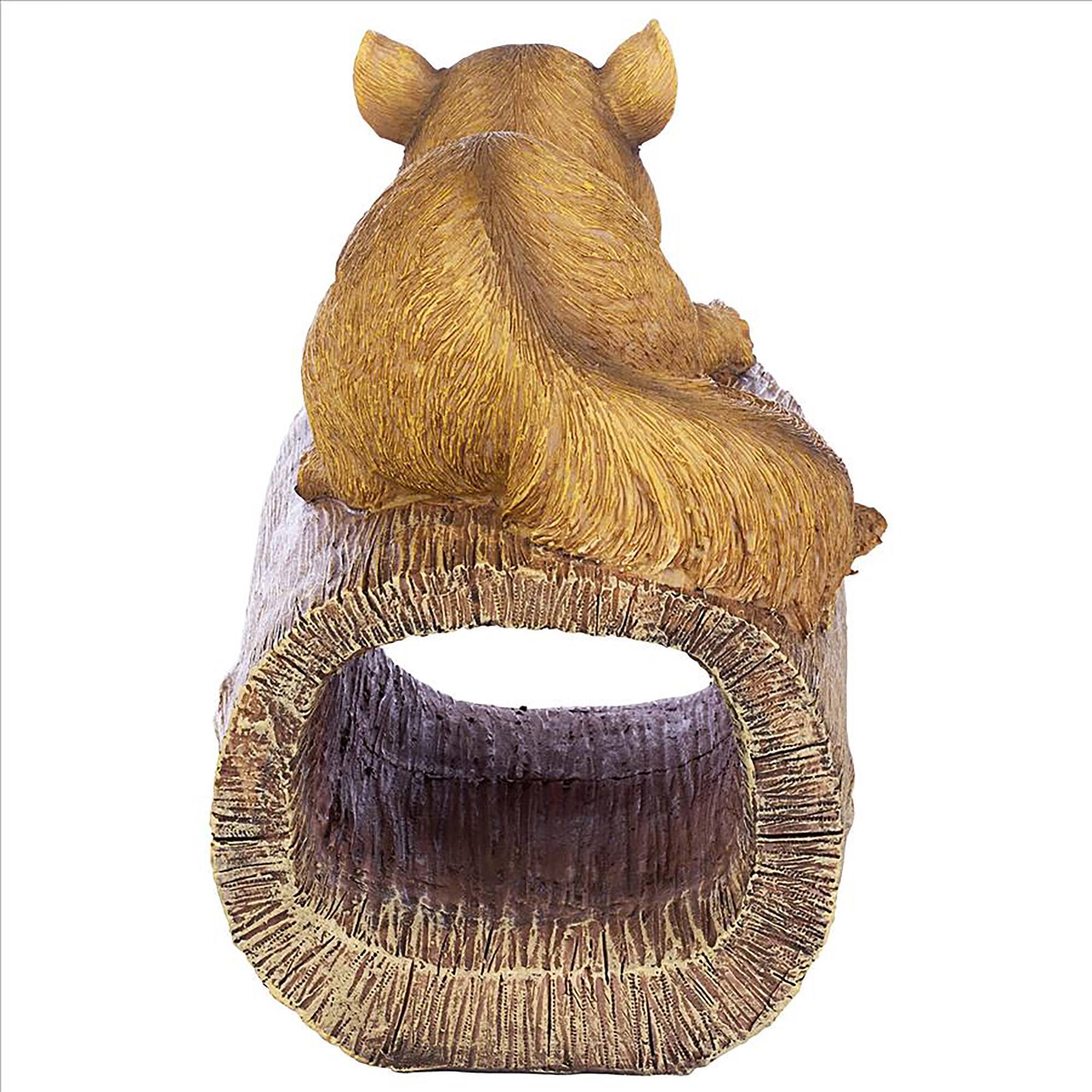 Design Toscano 9" Jolly the Squirrel Gutter Guardian Downspout Statue