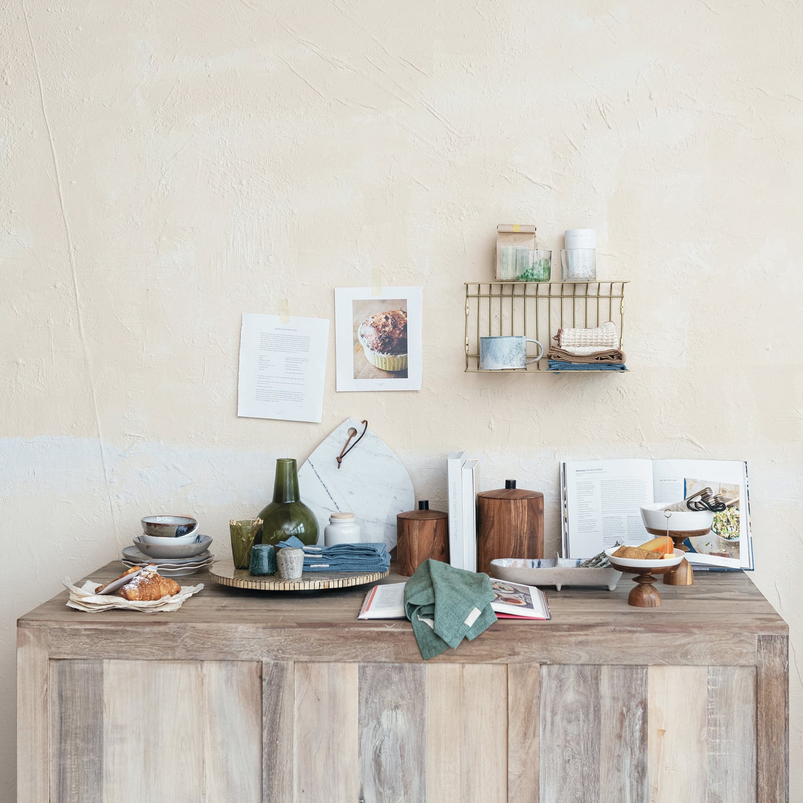 Hello Honey® 11.5" Multicolor Abstract Line Stoneware Server