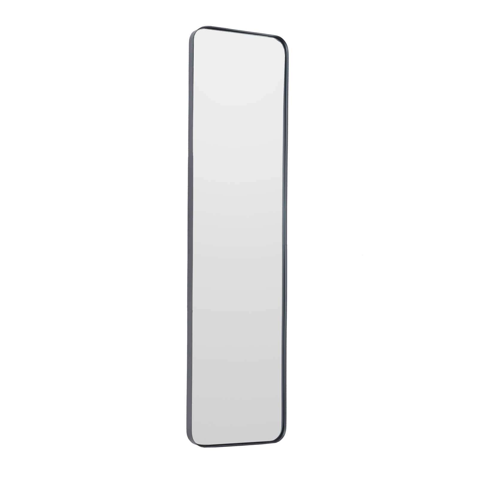 Black Iron Contemporary Wall Mirror, 48&#x22; x 12&#x22; x 2&#x22;