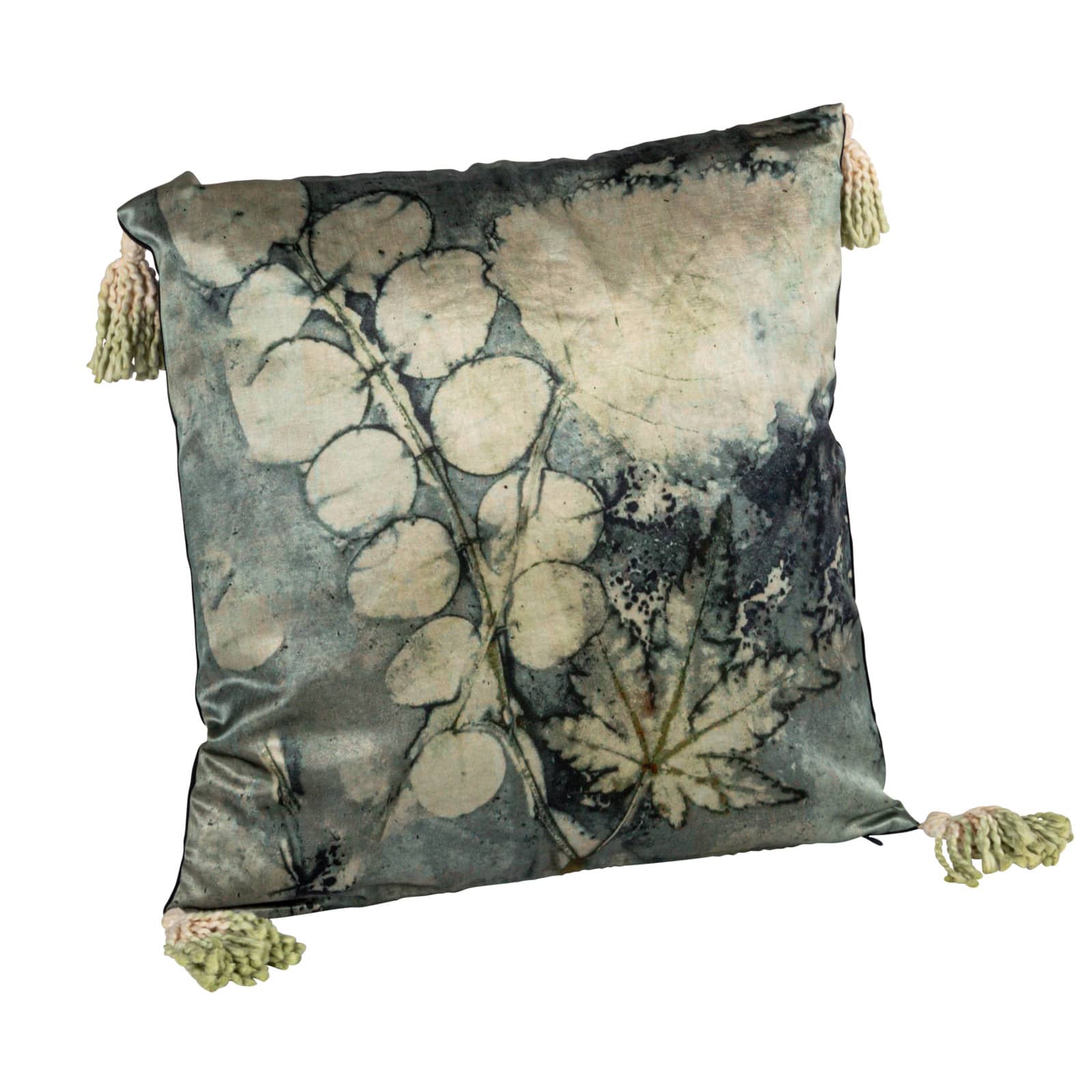 Hello Honey® Aqua Serenity Velvet Tassel Pillow