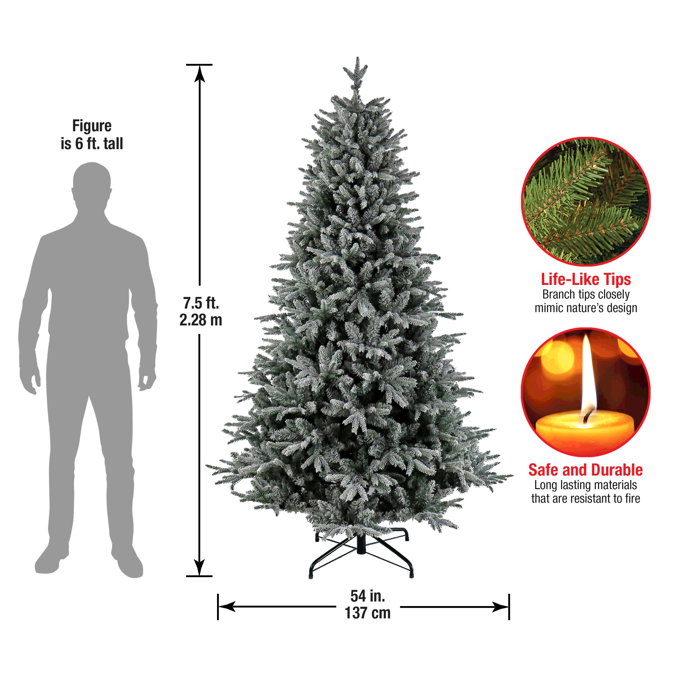7.5ft. Unlit Frosted Holliston Artificial Christmas Tree