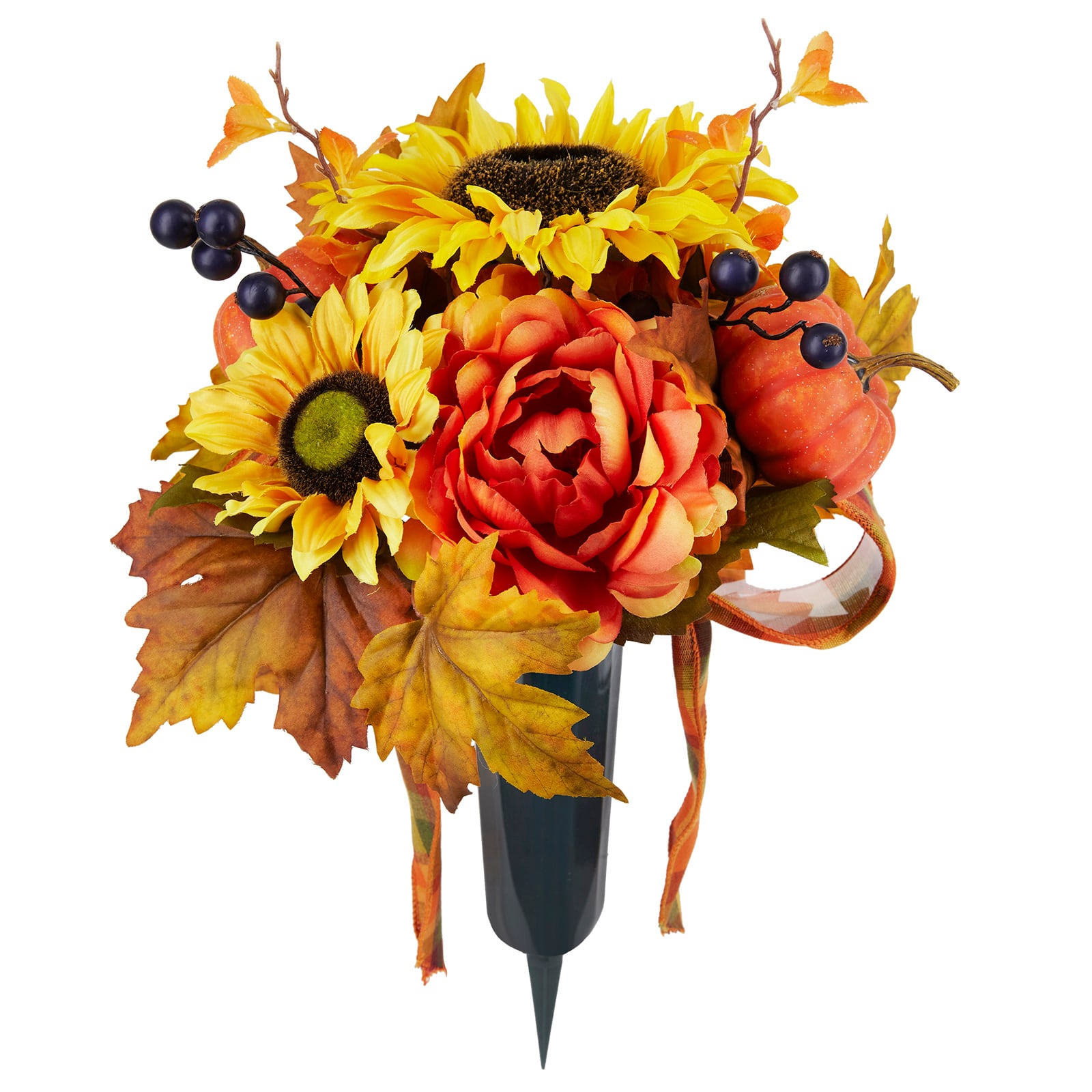 Orange &#x26; Yellow Sunflower Fall Remembrance Cone by Ashland&#xAE;