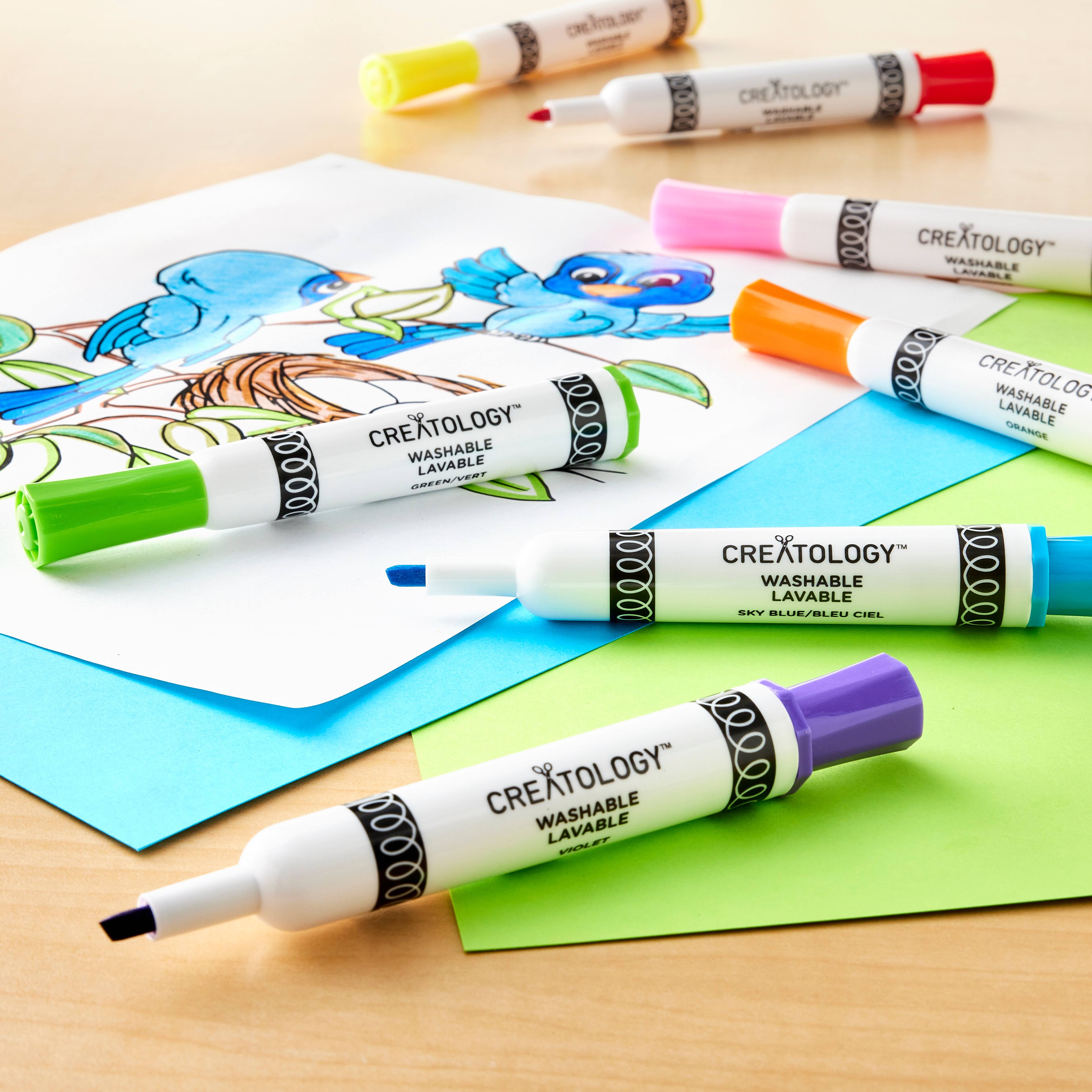 12 Color Chisel Tip Scented Washable Marker Set by Creatology