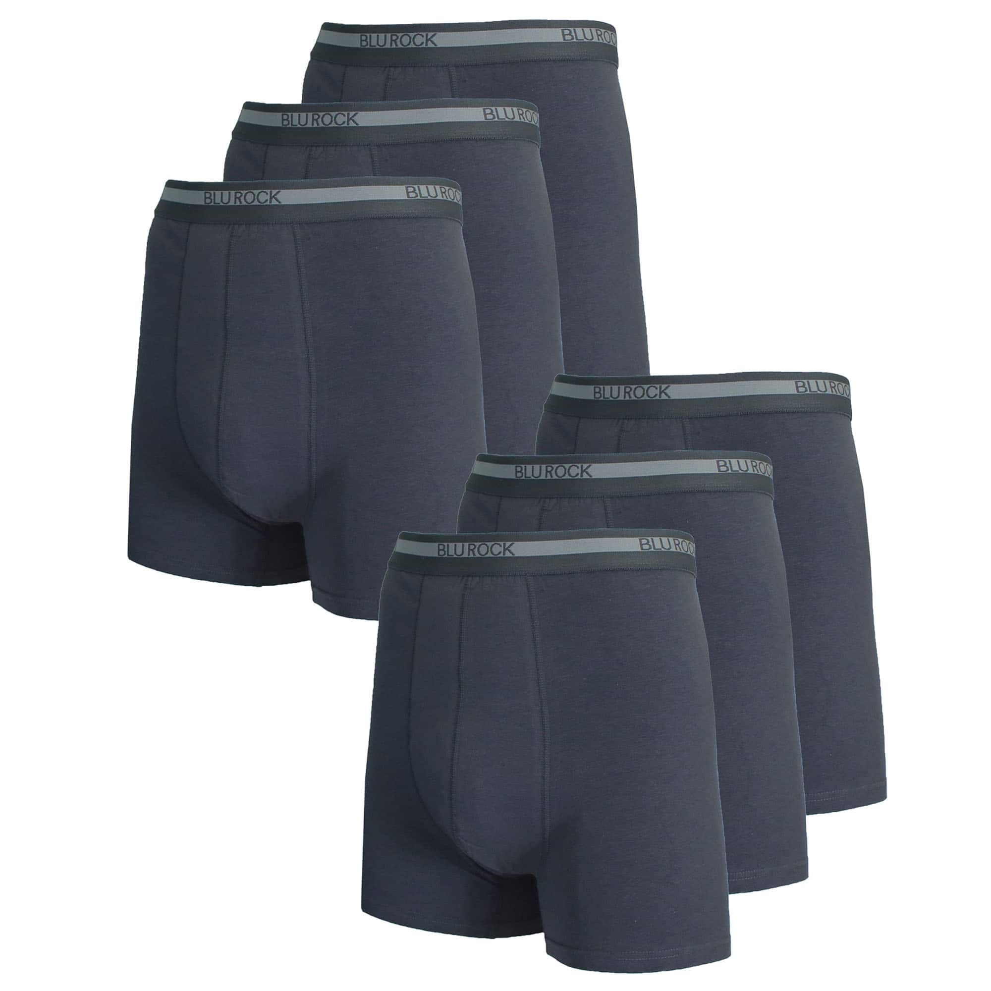 Galaxy by Harvic Men's Stretch Cotton Boxer Briefs 6 Pack