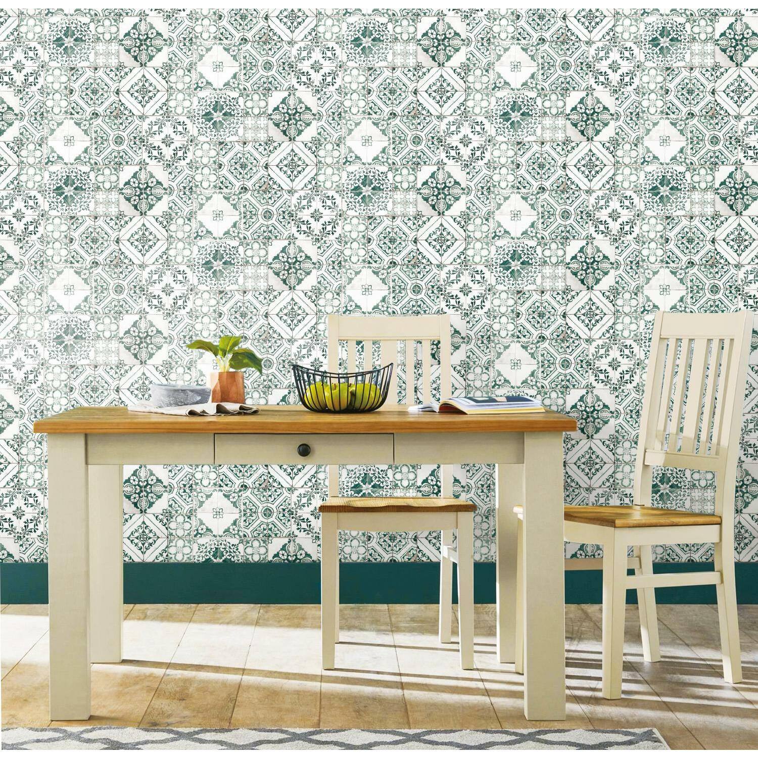 RoomMates Mediterranean Tile Peel & Stick Wallpaper