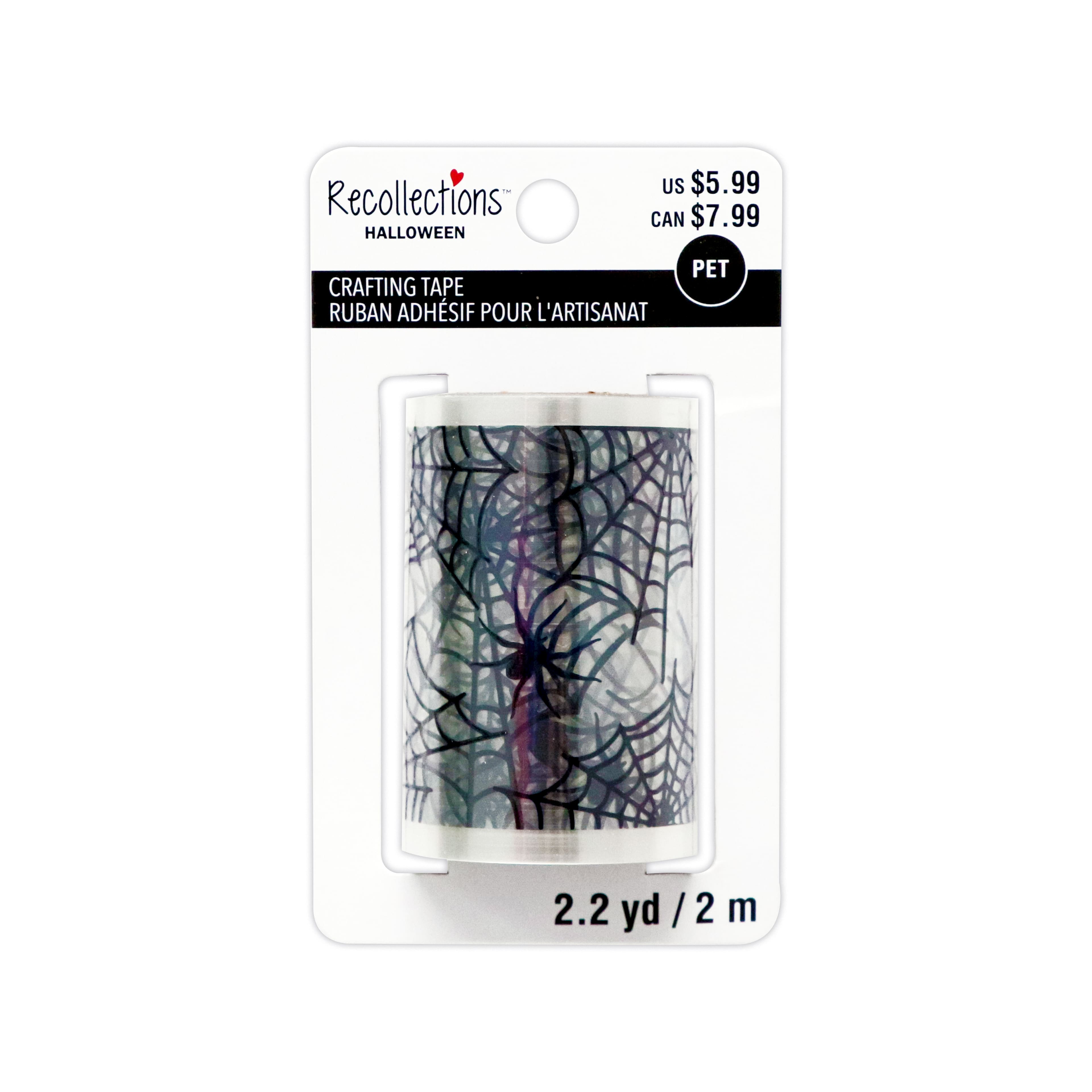 2.5&#x22; x 2.2yd. Iridescent Black Spiderweb PET Crafting Tape by Recollections&#x2122;