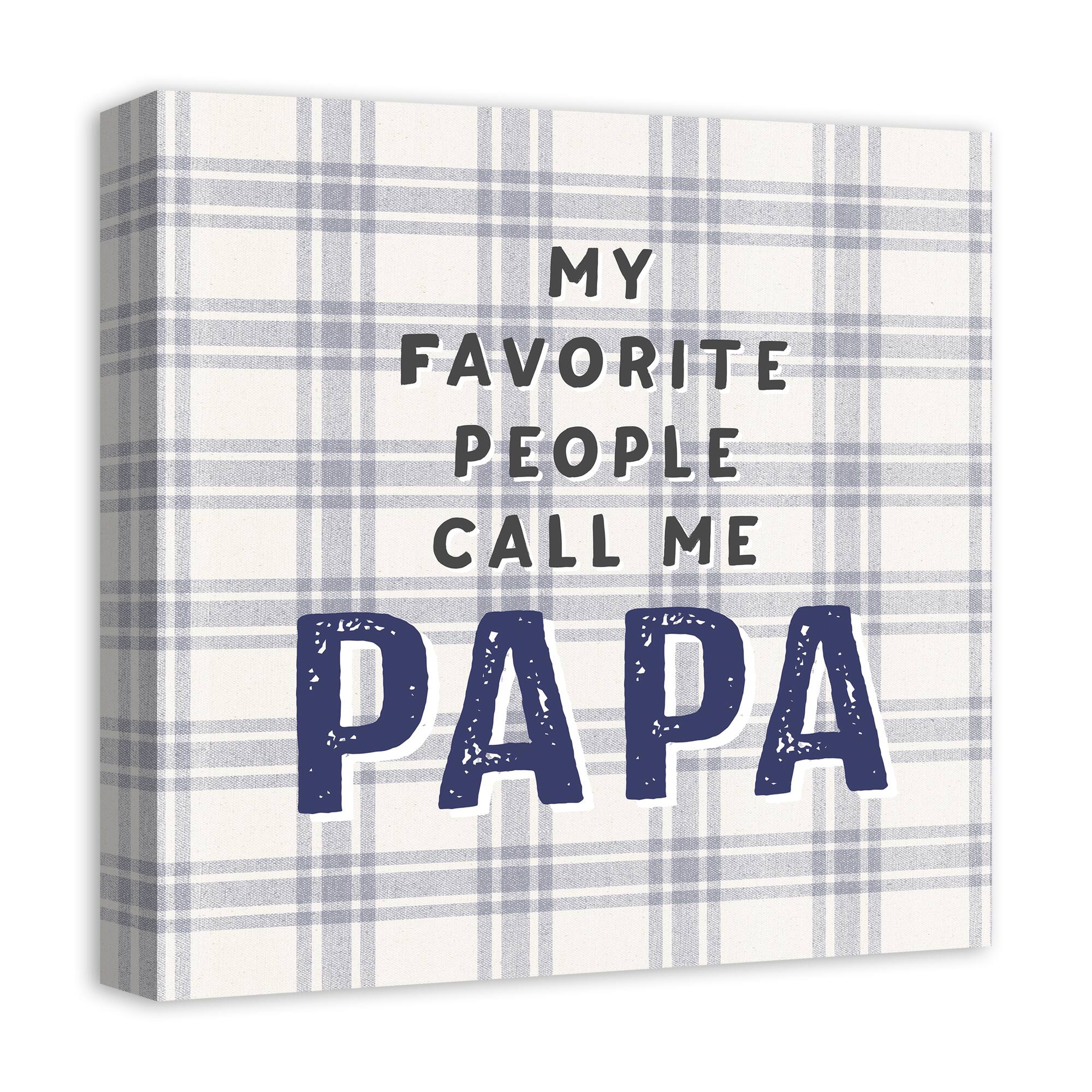Favorite People Call Papa Canvas Wall Art