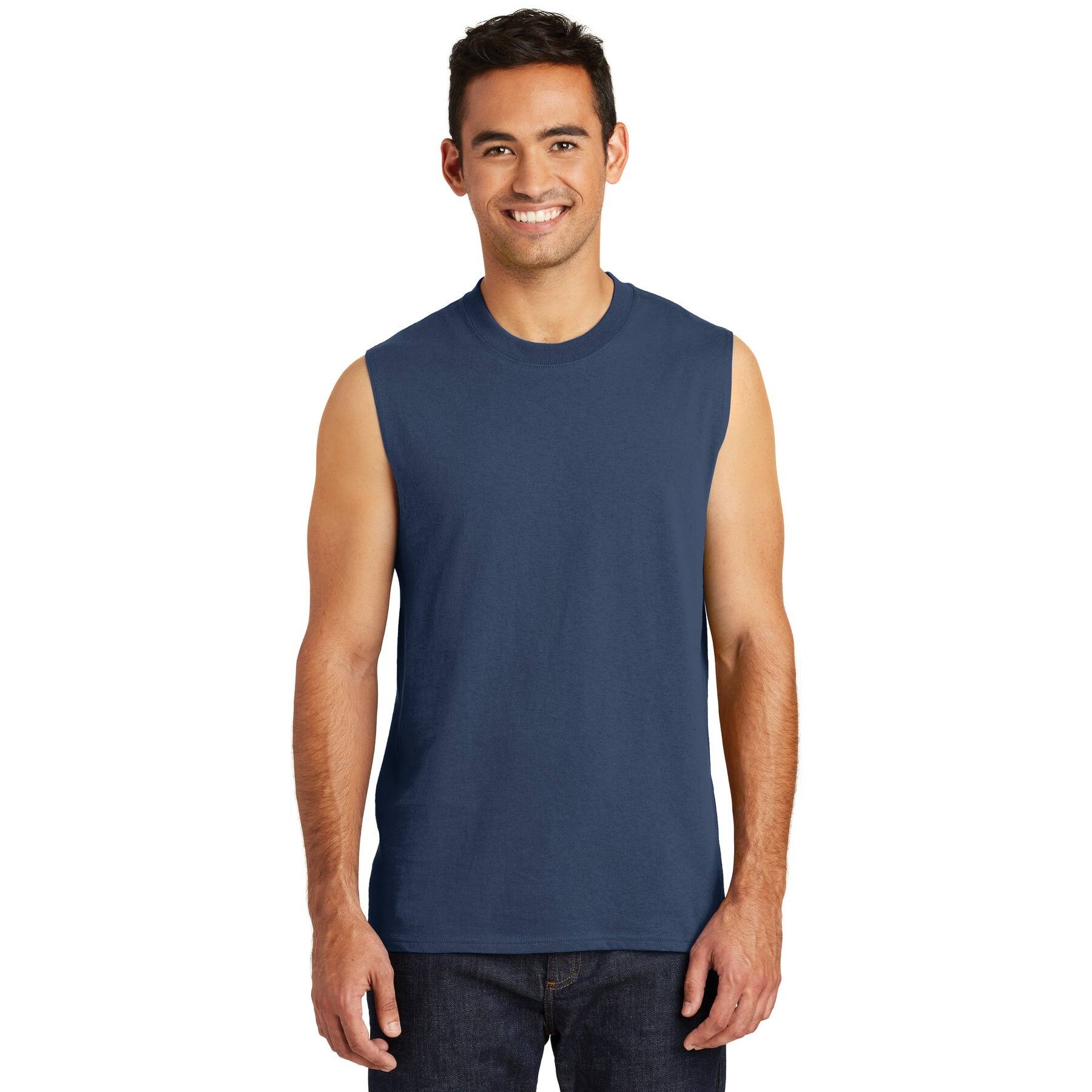 Port & Company® Men's Core Cotton Sleeveless T-Shirt