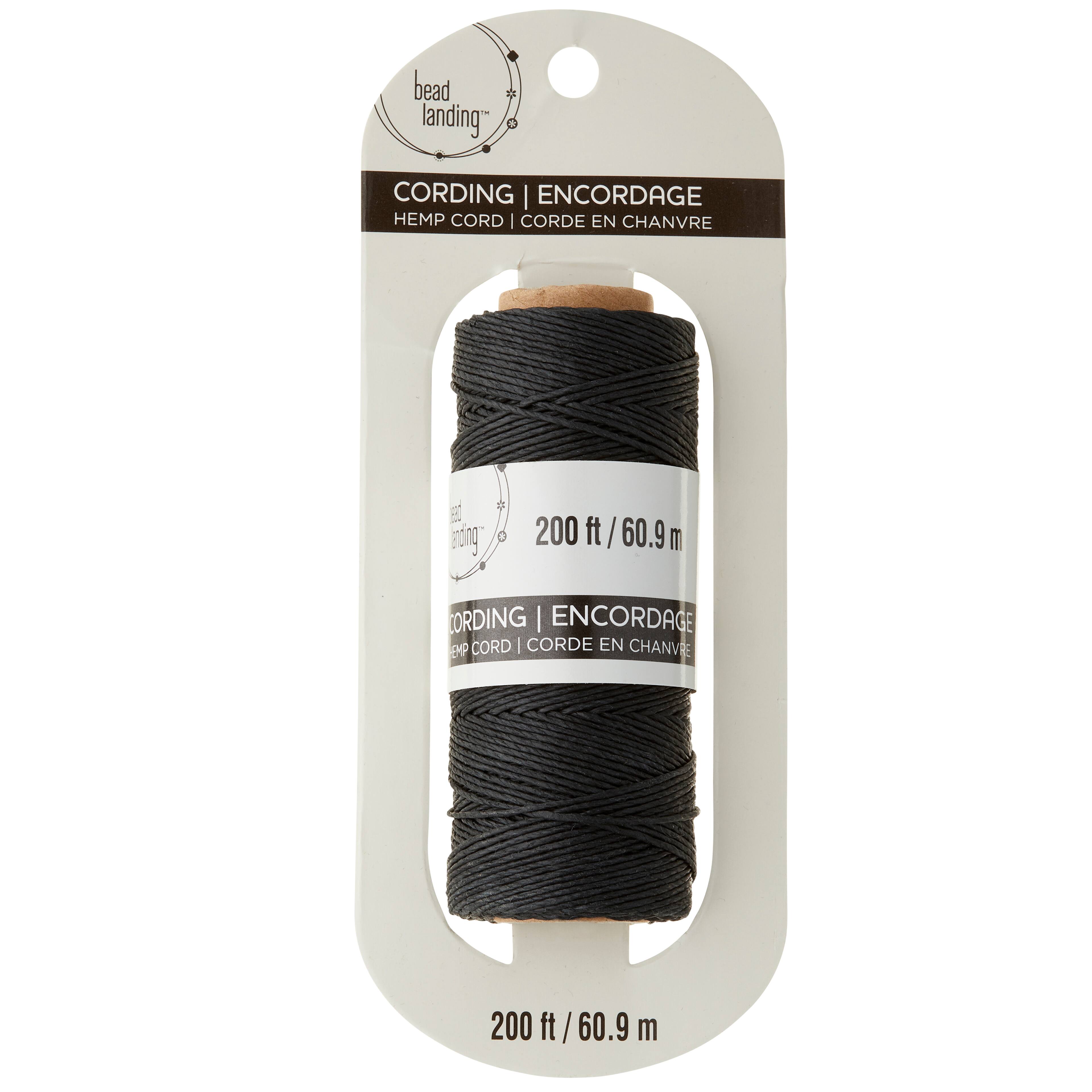 Bead Landing™ Hemp Cord Spool, Black 20 lb.