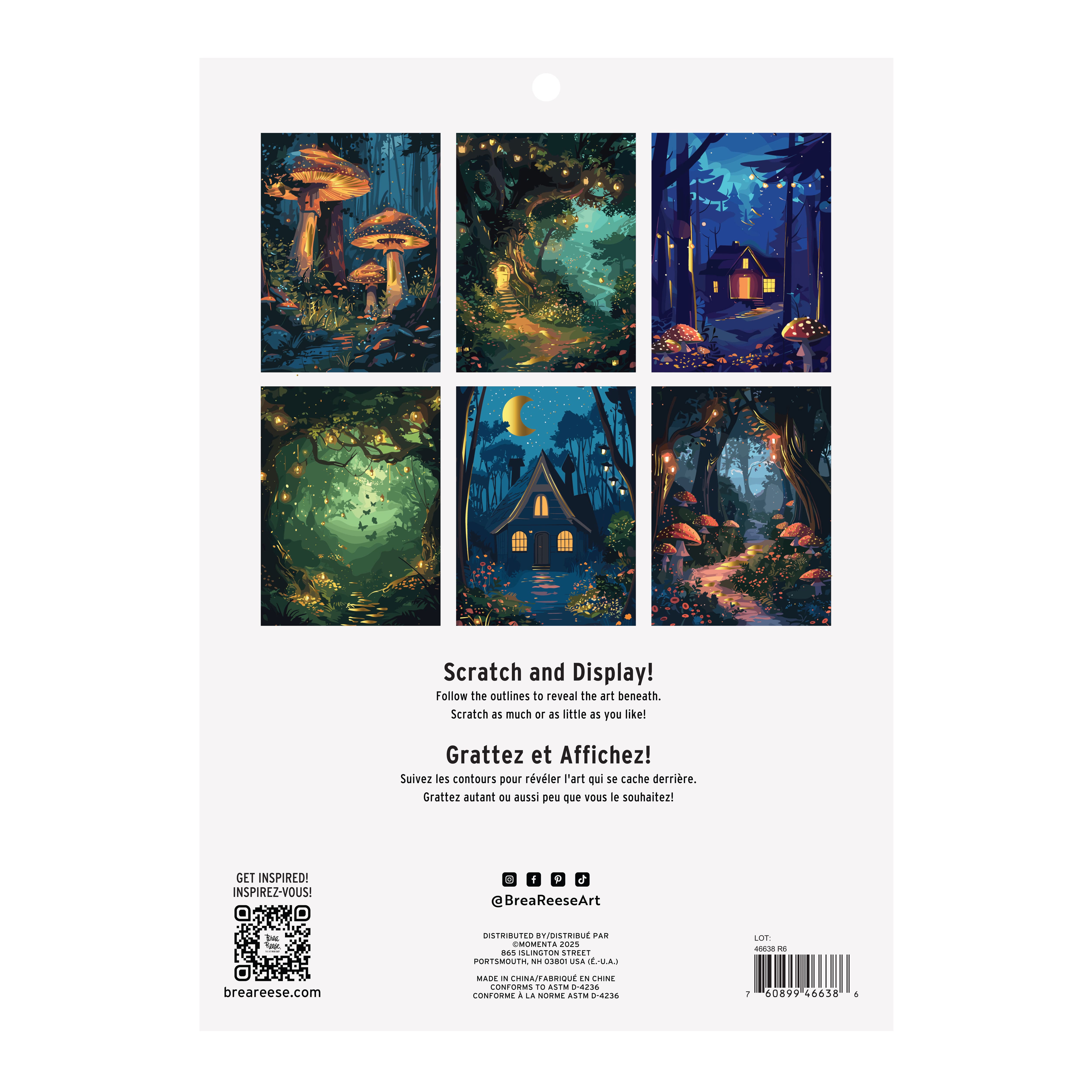 Brea Reese&#x2122; 9&#x22; x 12&#x22; Magical Forest Scratch Art Paper Pad