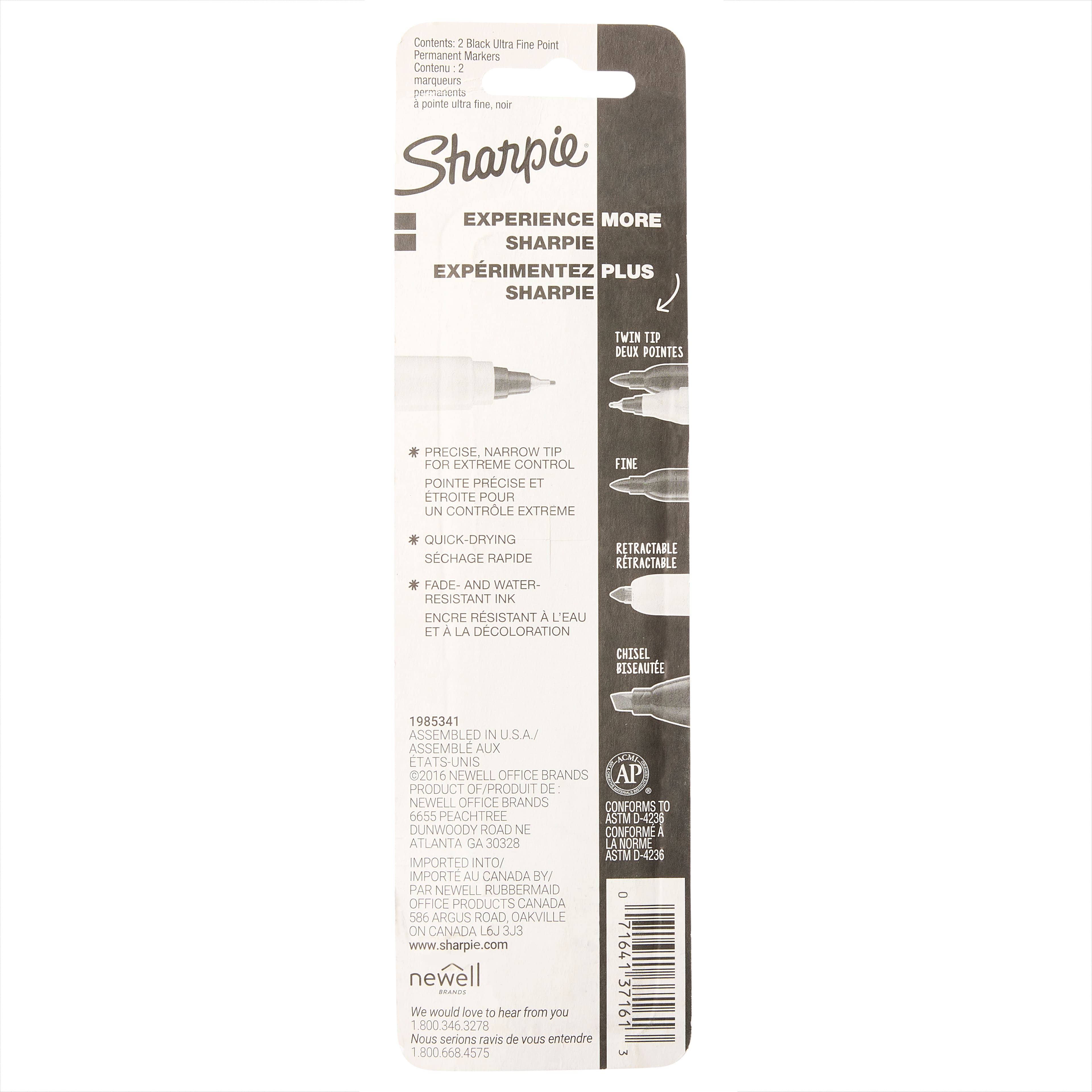 12 Packs: 2 ct. (24 total) Sharpie&#xAE; Ultra Fine Point Black Permanent Markers