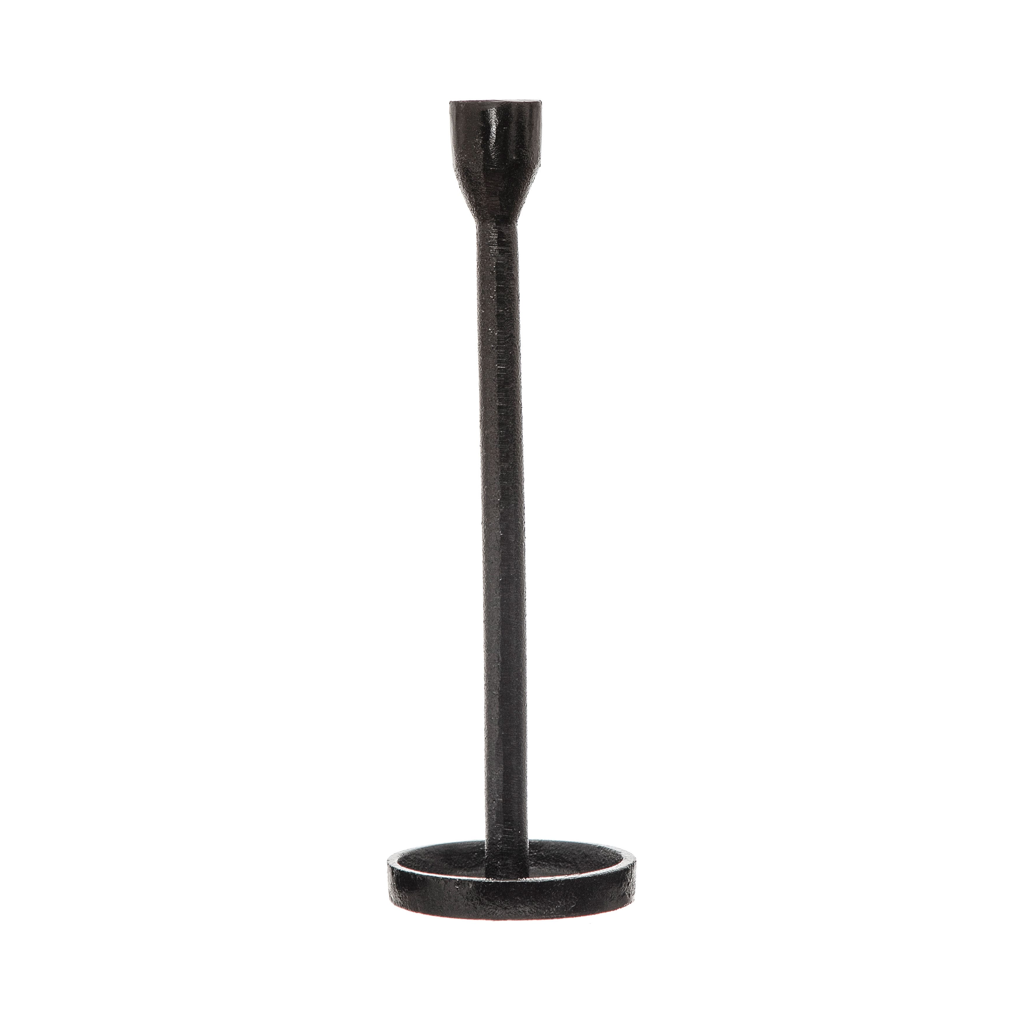 Hello Honey® 12'' Black Cast Iron Taper Candle Holder