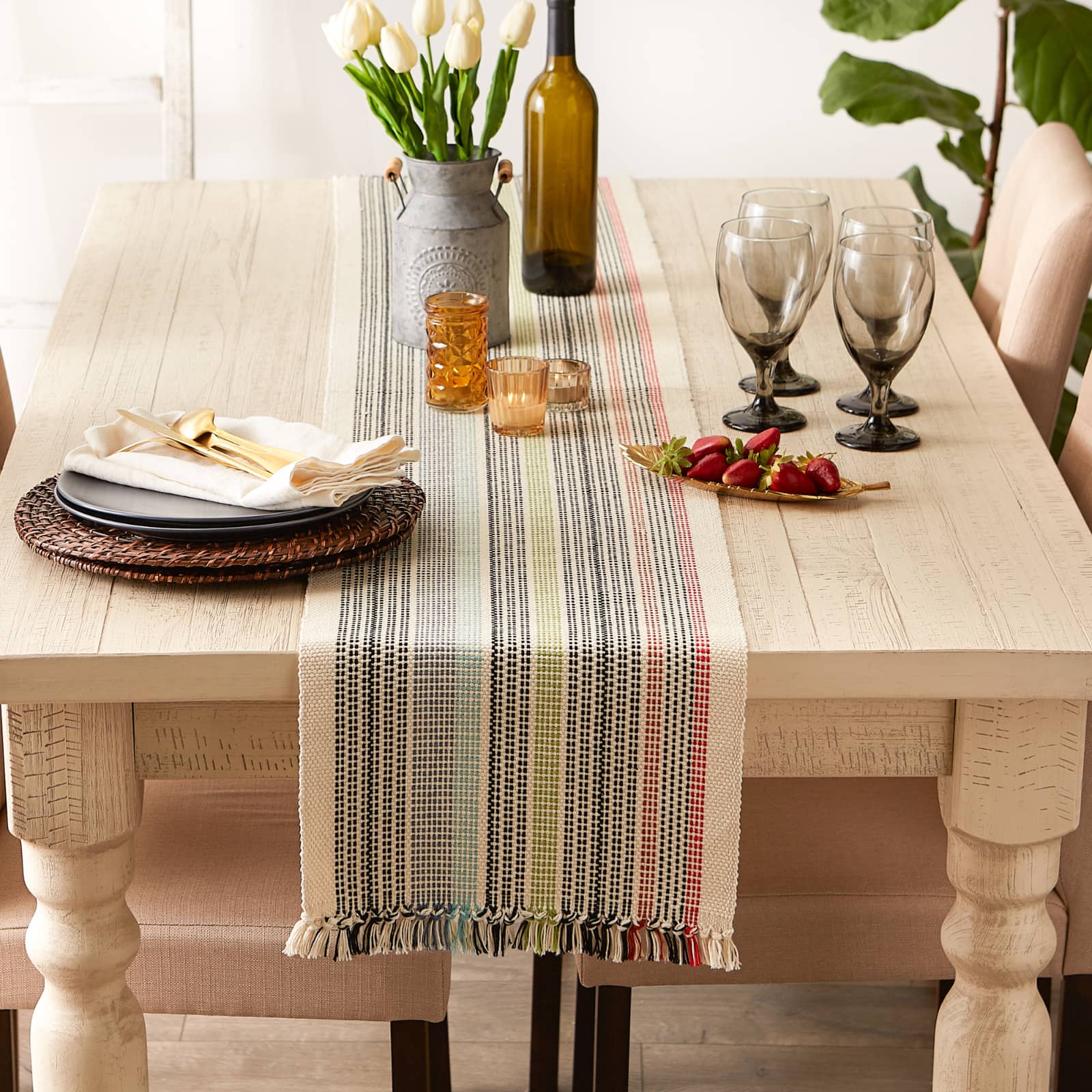 DII® 108" Variegated Fringe Table Runner