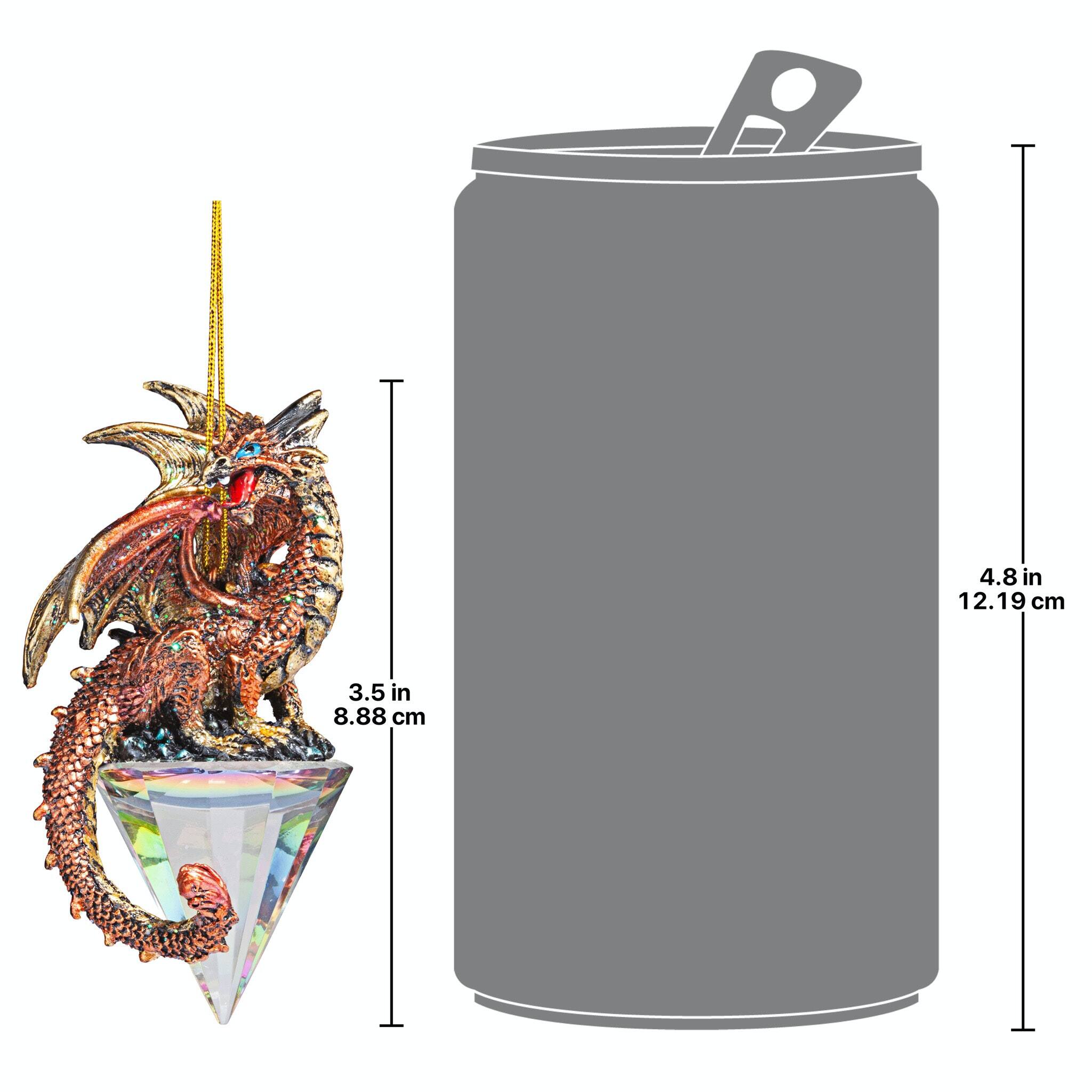 Design Toscano Diamond Dragon 2019 Gothic Ornaments, 3ct.