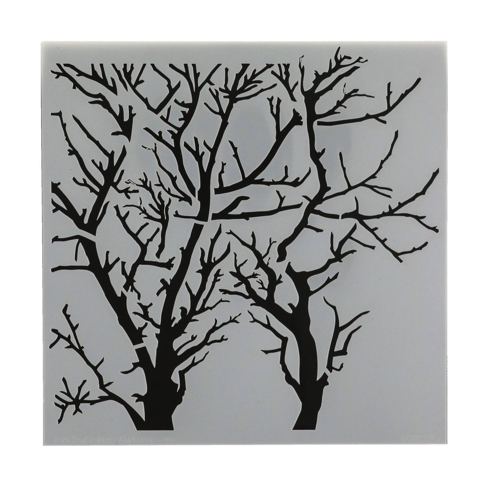 The Crafter's Workshop Branches Reversed Stencil, 6" x 6"