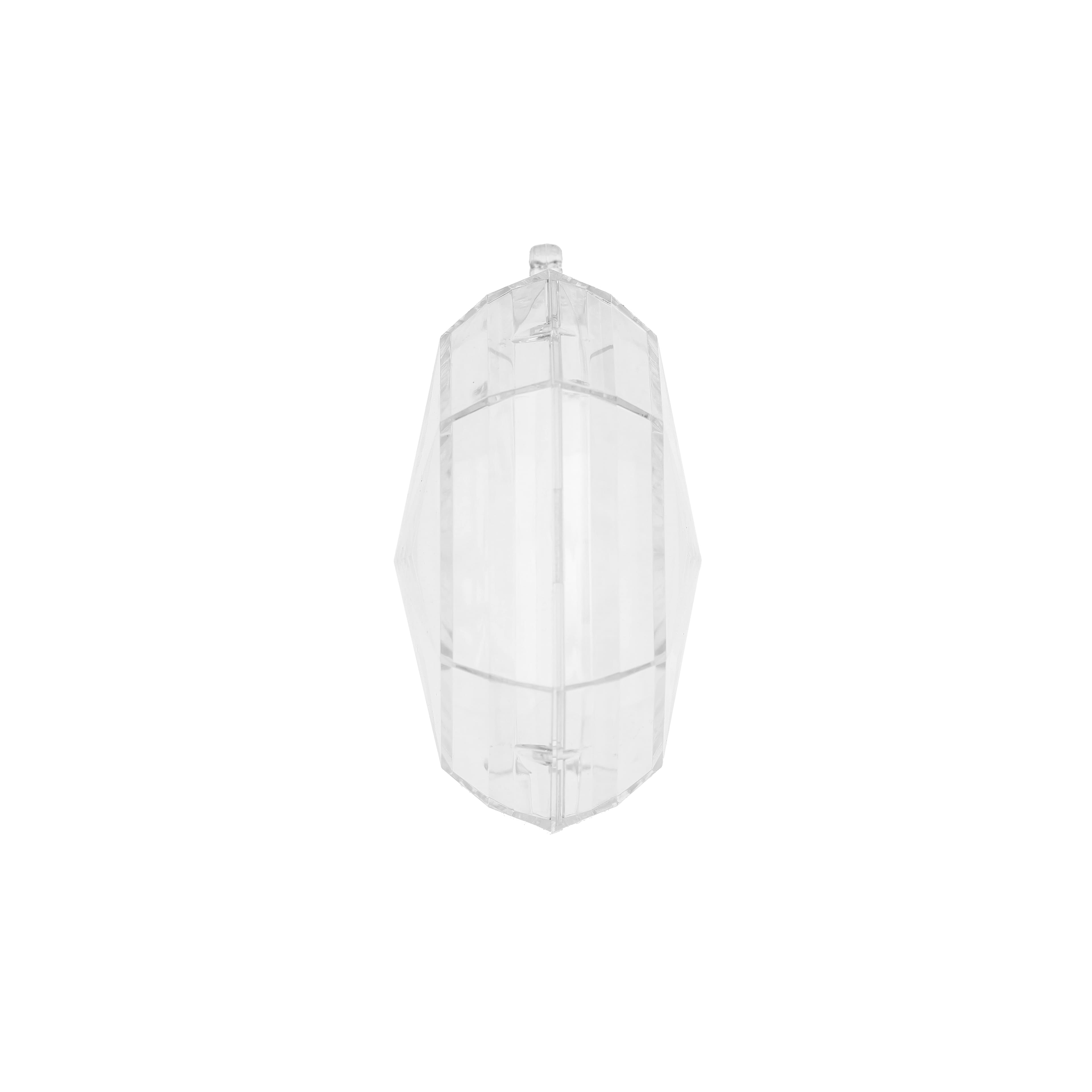 3 Pack 4.25&#x22; Clear Fillable DIY Plastic Gem Ornaments by Make Market&#xAE;