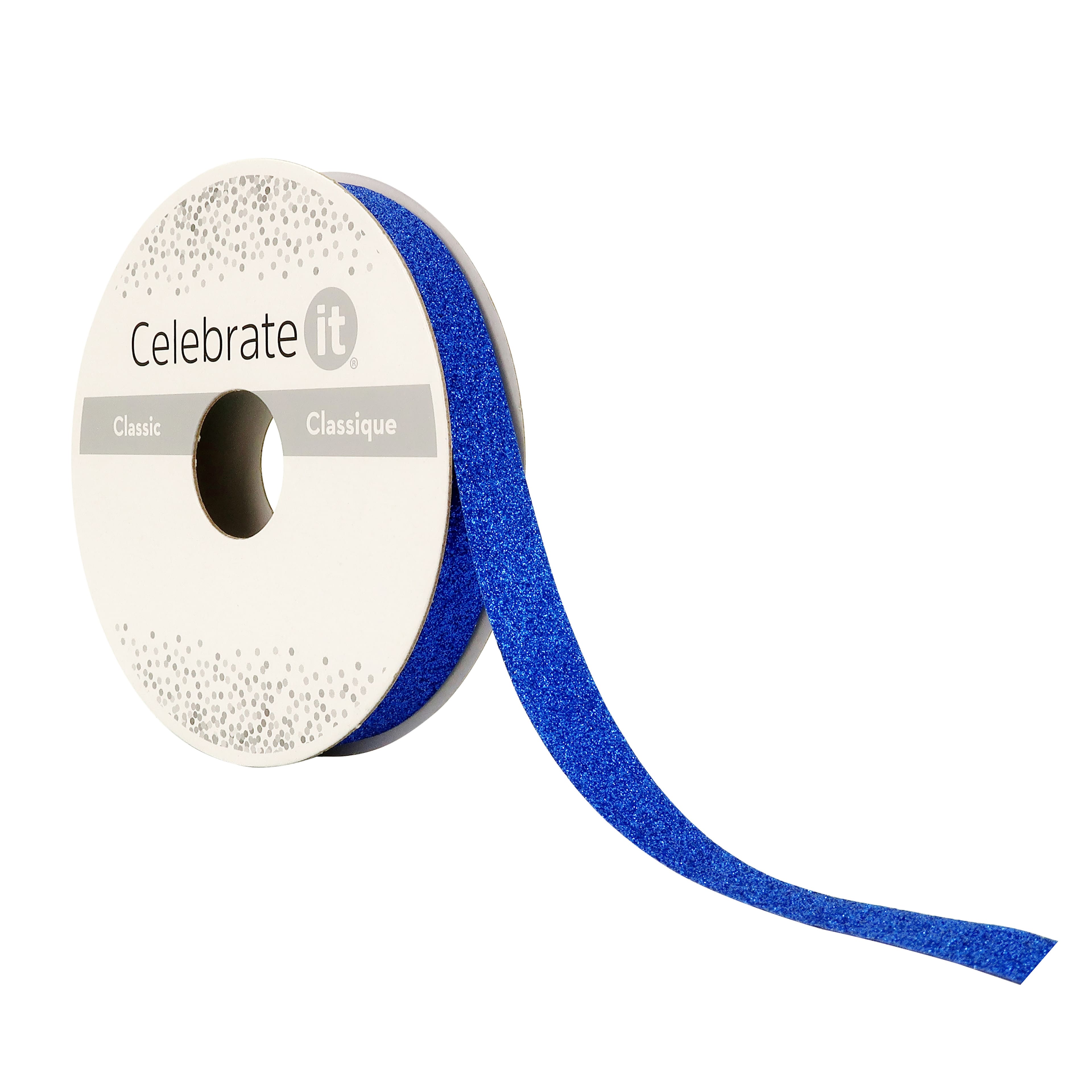 12 Pack: 3/8" x 5yd. Metallic Glitter Ribbon by Celebrate It®