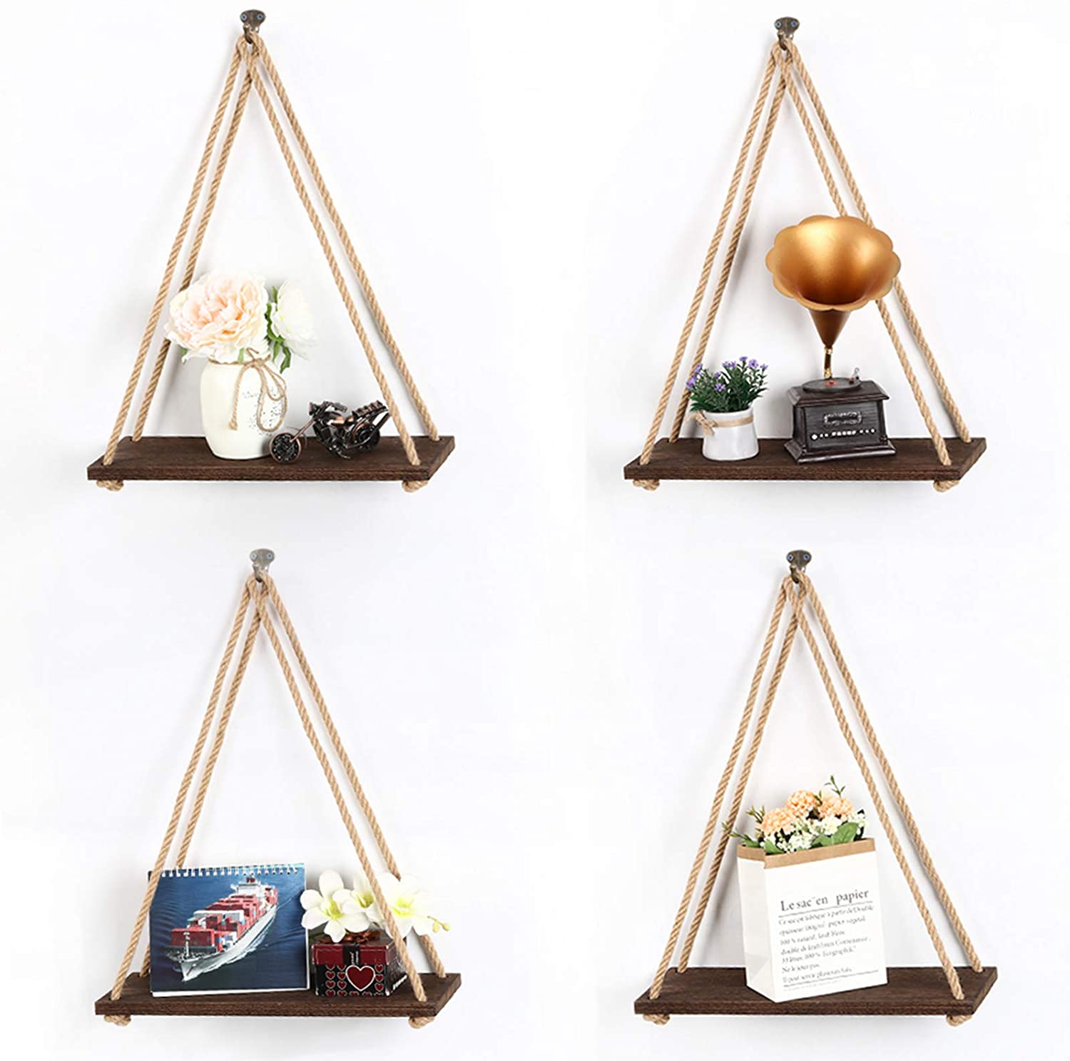 Brown Floating Shelves Set
