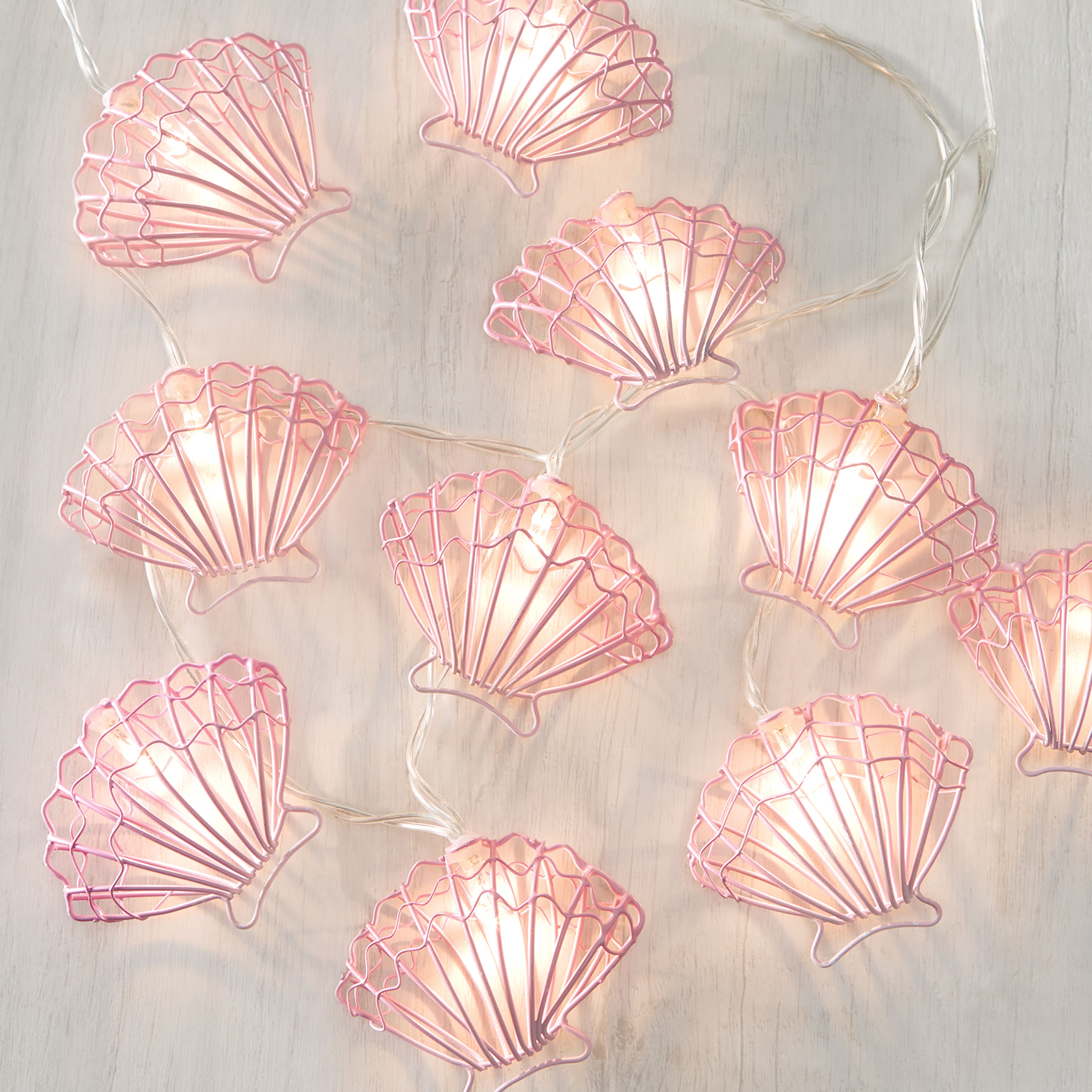 10ct. Metal Seashell Icon Warm White LED Icon String Lights by Ashland®
