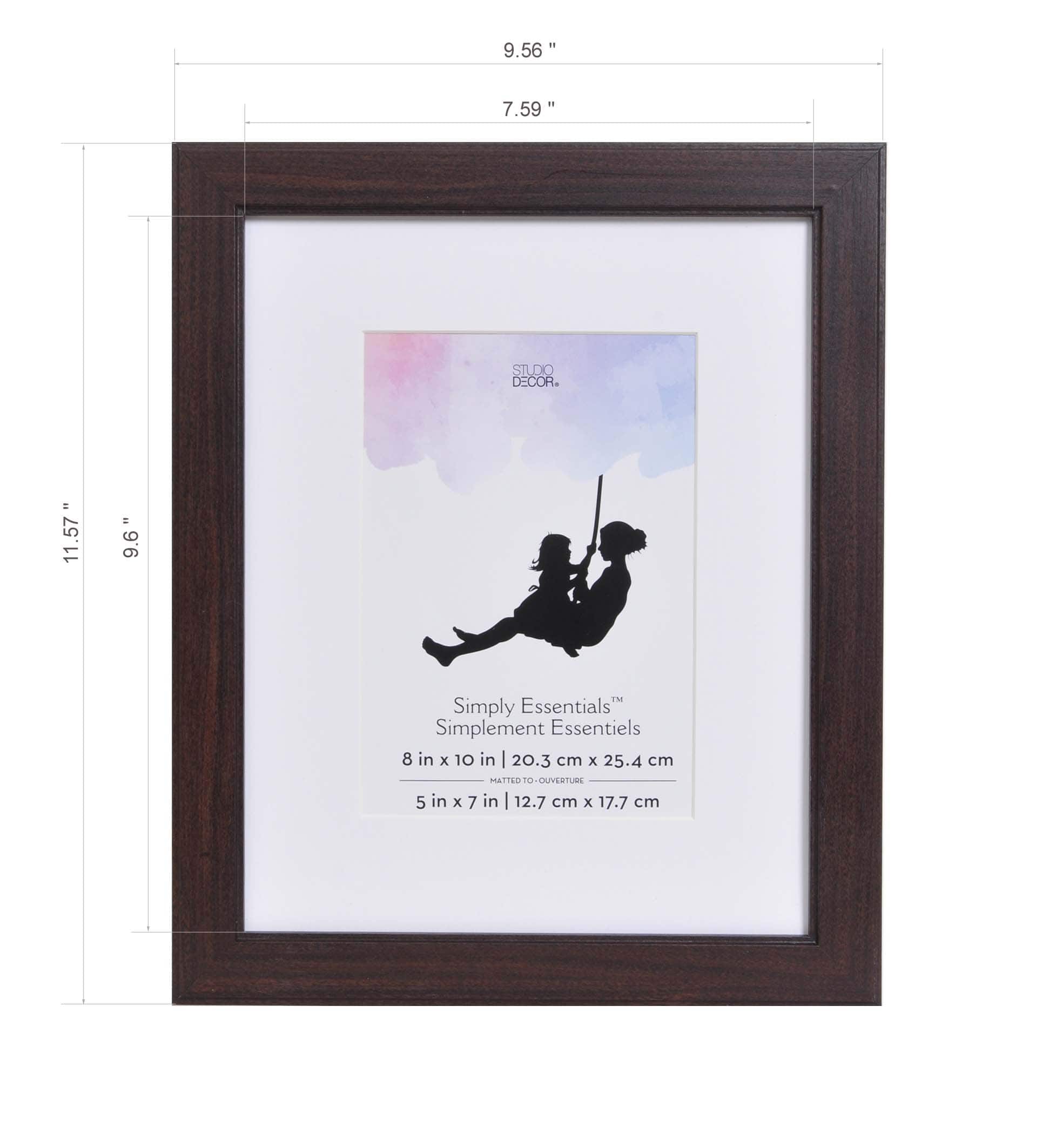 Simply Essentials&#x2122; 5&#x22; x 7&#x22; Espresso Classic Molding Frame with Mat by Studio D&#xE9;cor&#xAE;