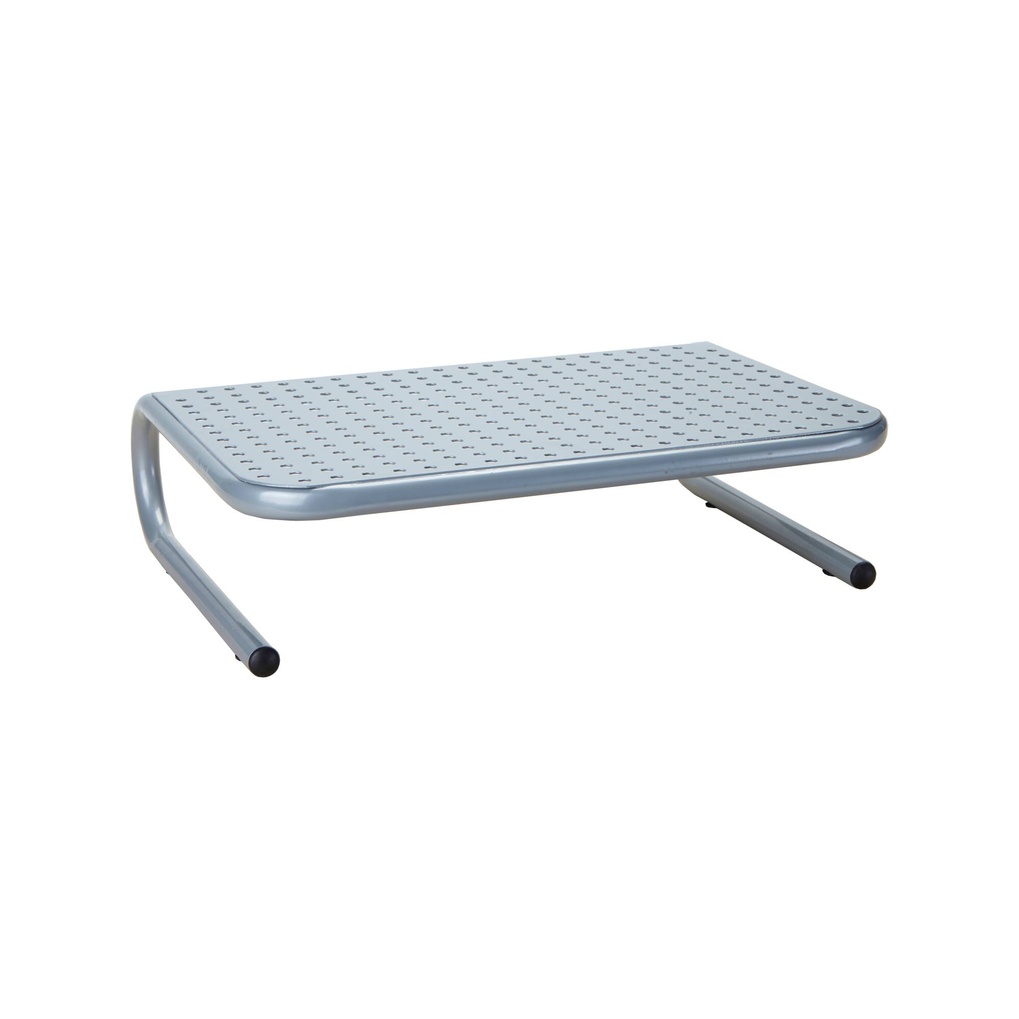 Mind Reader Silver Monitor Stand