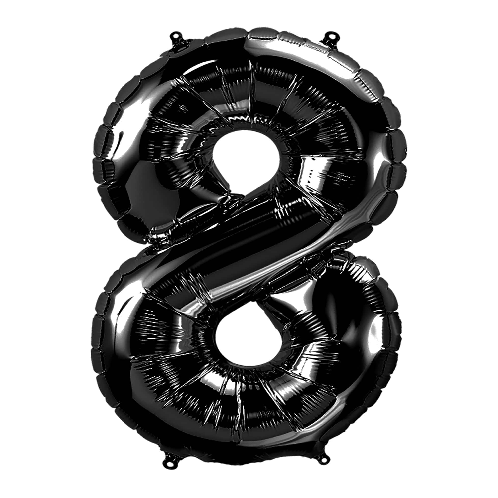 34&#x22; Black Number Foil Balloon