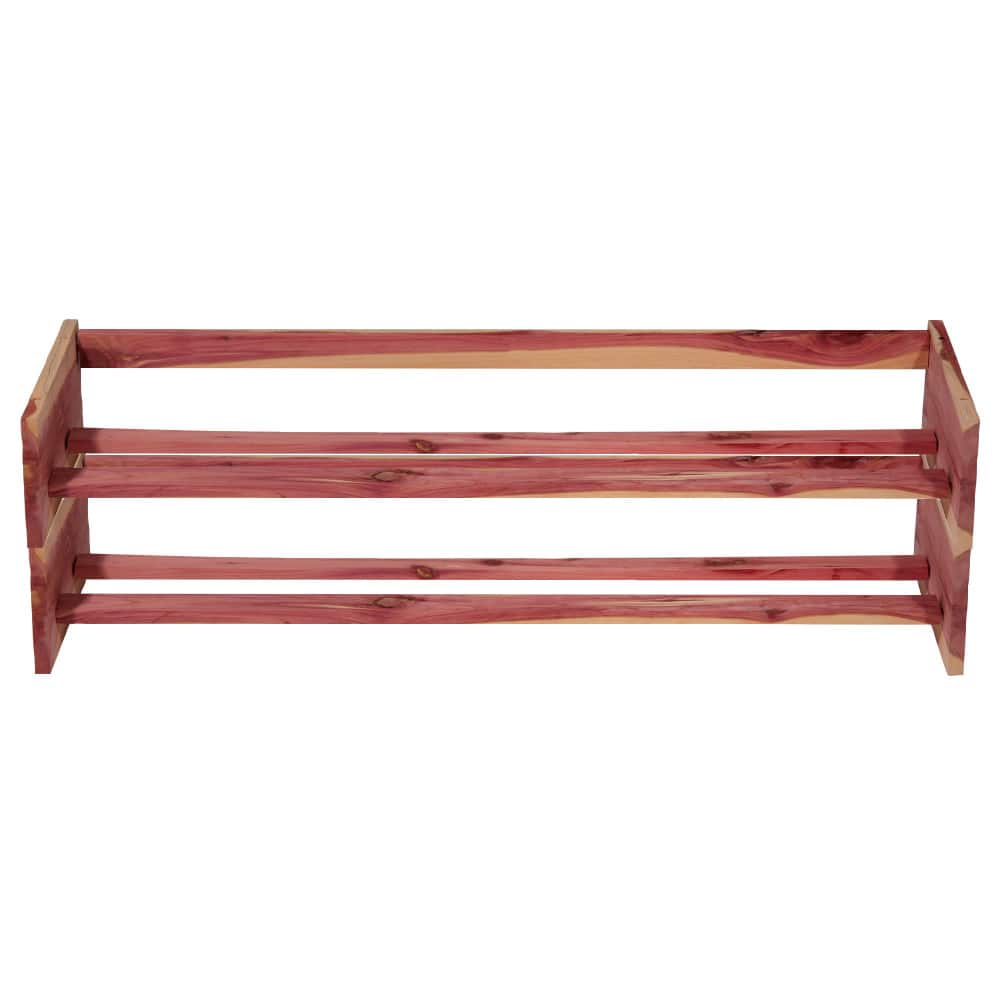 Household Essentials CedarFresh Stackable Cedar Shoe Rack