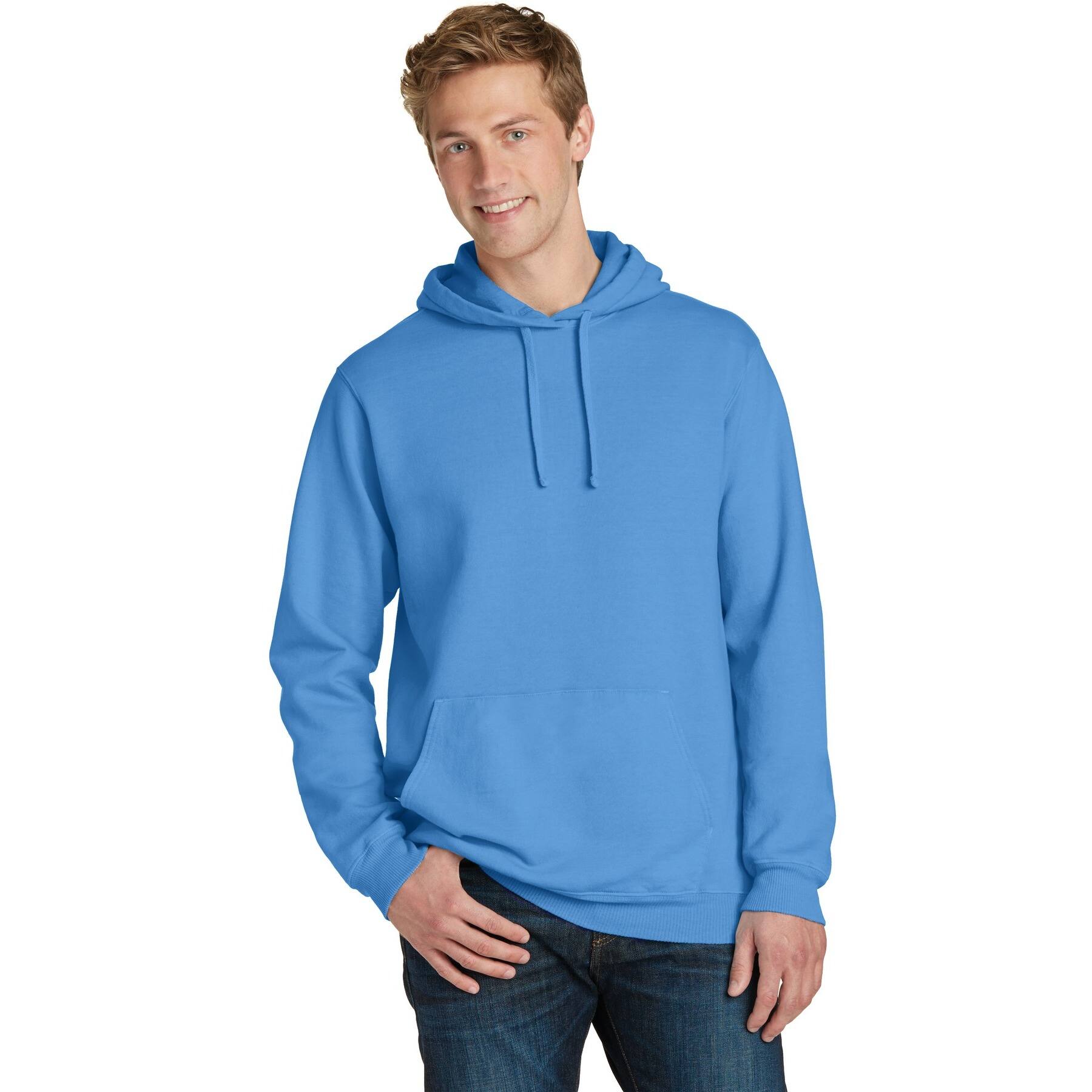 Port & Company® Beach Wash Garment-Dyed Pullover Hooded Adult Sweatshirt