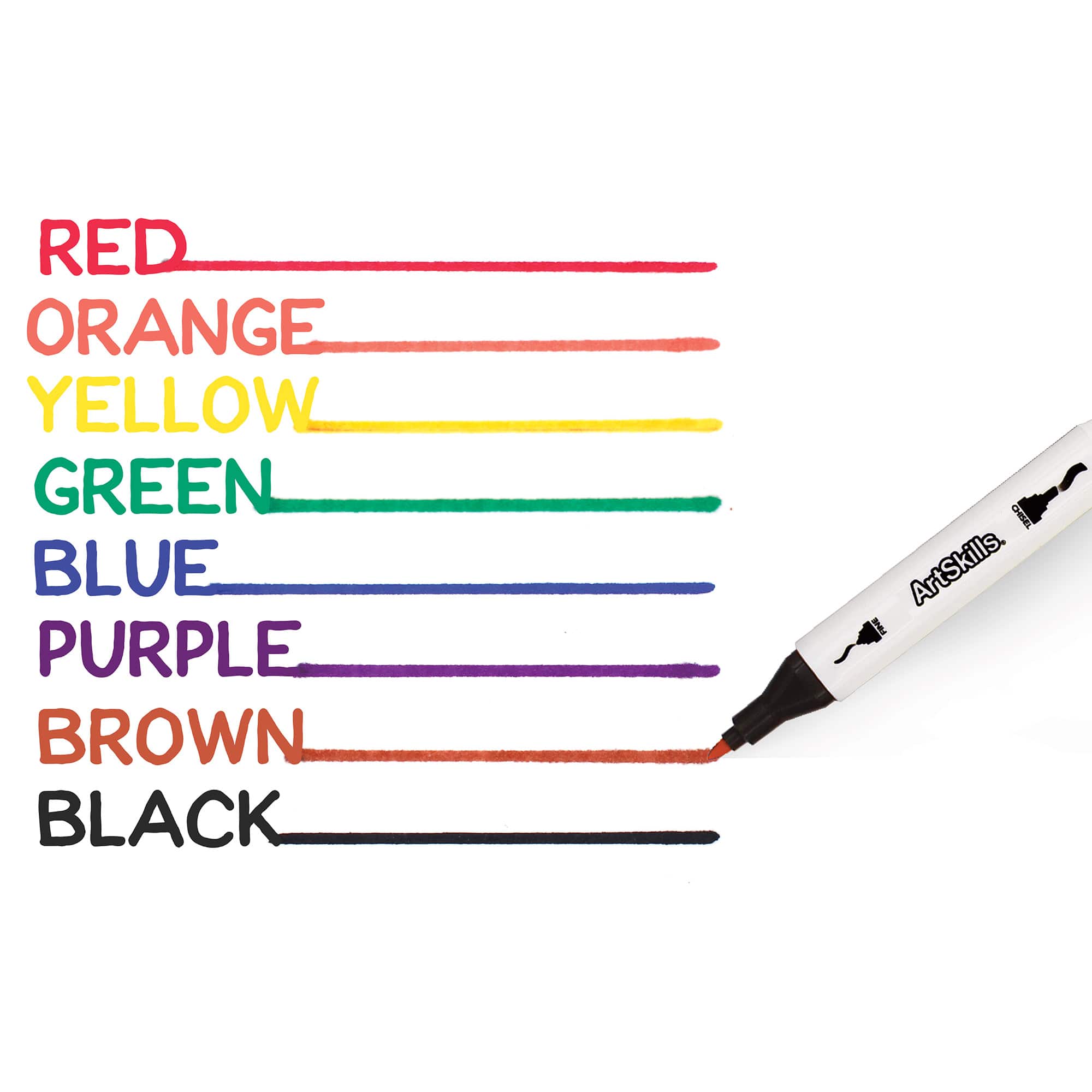 ArtSkills® Chisel & Fine Dual-Tipped 8 Color Permanent Markers