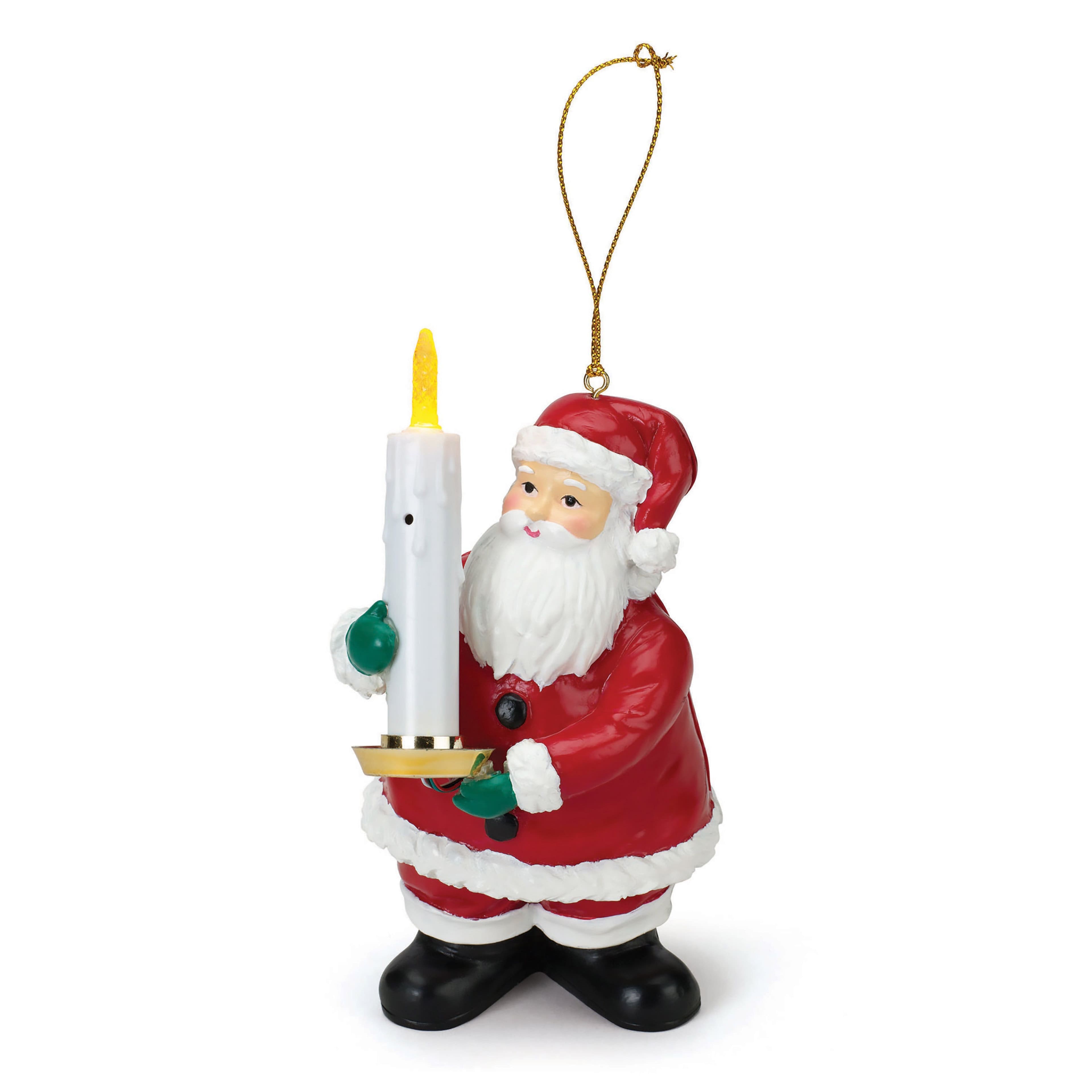 Mr. Christmas 5.5&#x22; LED Lit Goodnight Lights Santa Ornament