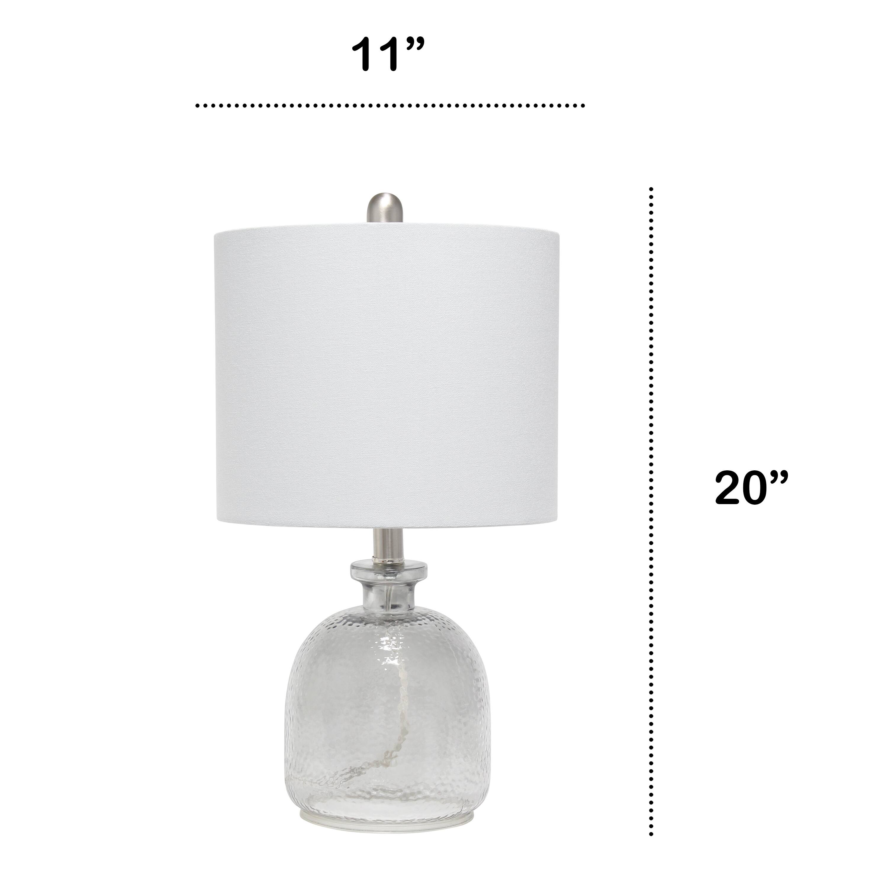 Lalia Home 20&#x22; Smokey Gray Hammered Glass Jar Table Lamp