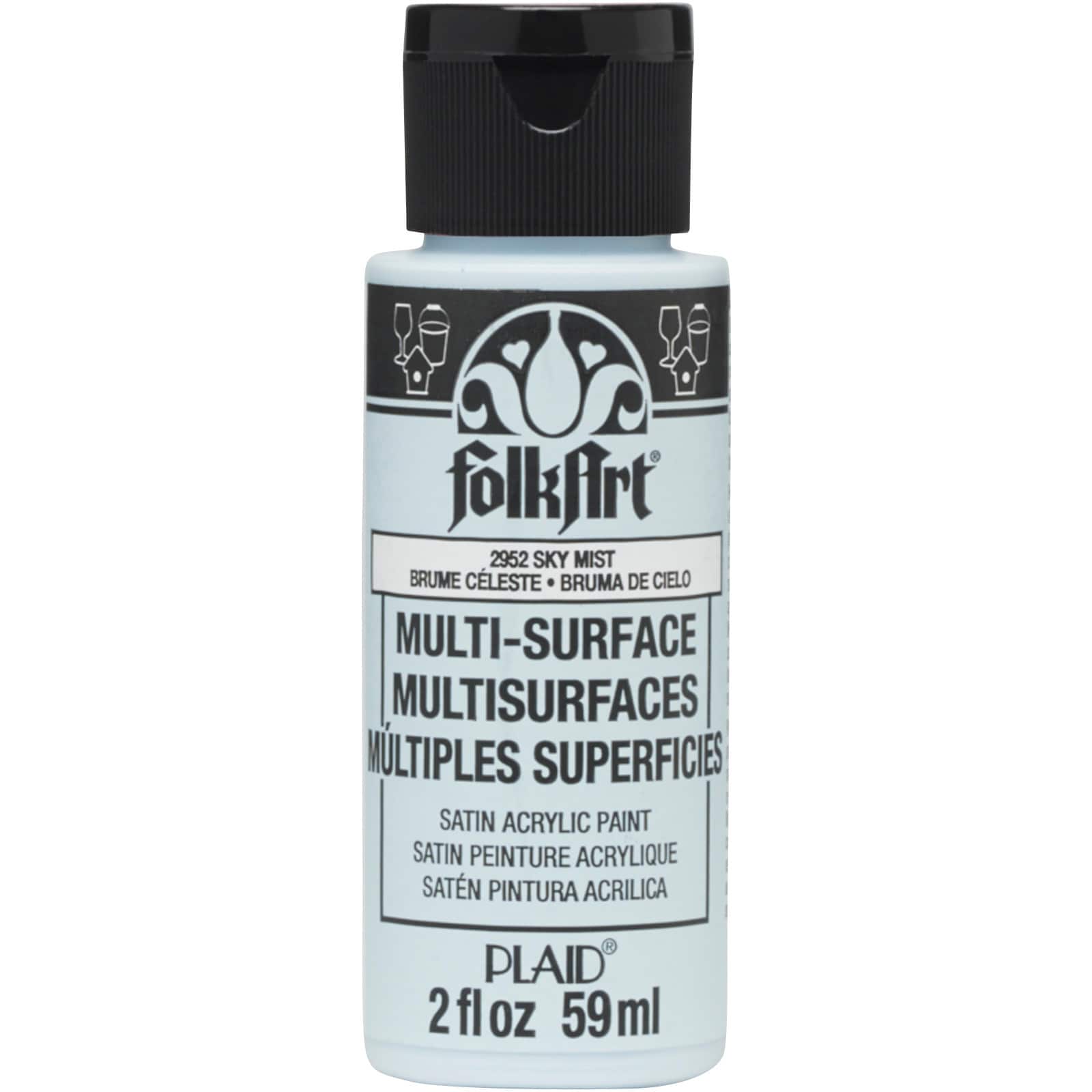 FolkArt 2939 Multi-Surface Satin Acrylic Paint, Vintage White, 2 oz