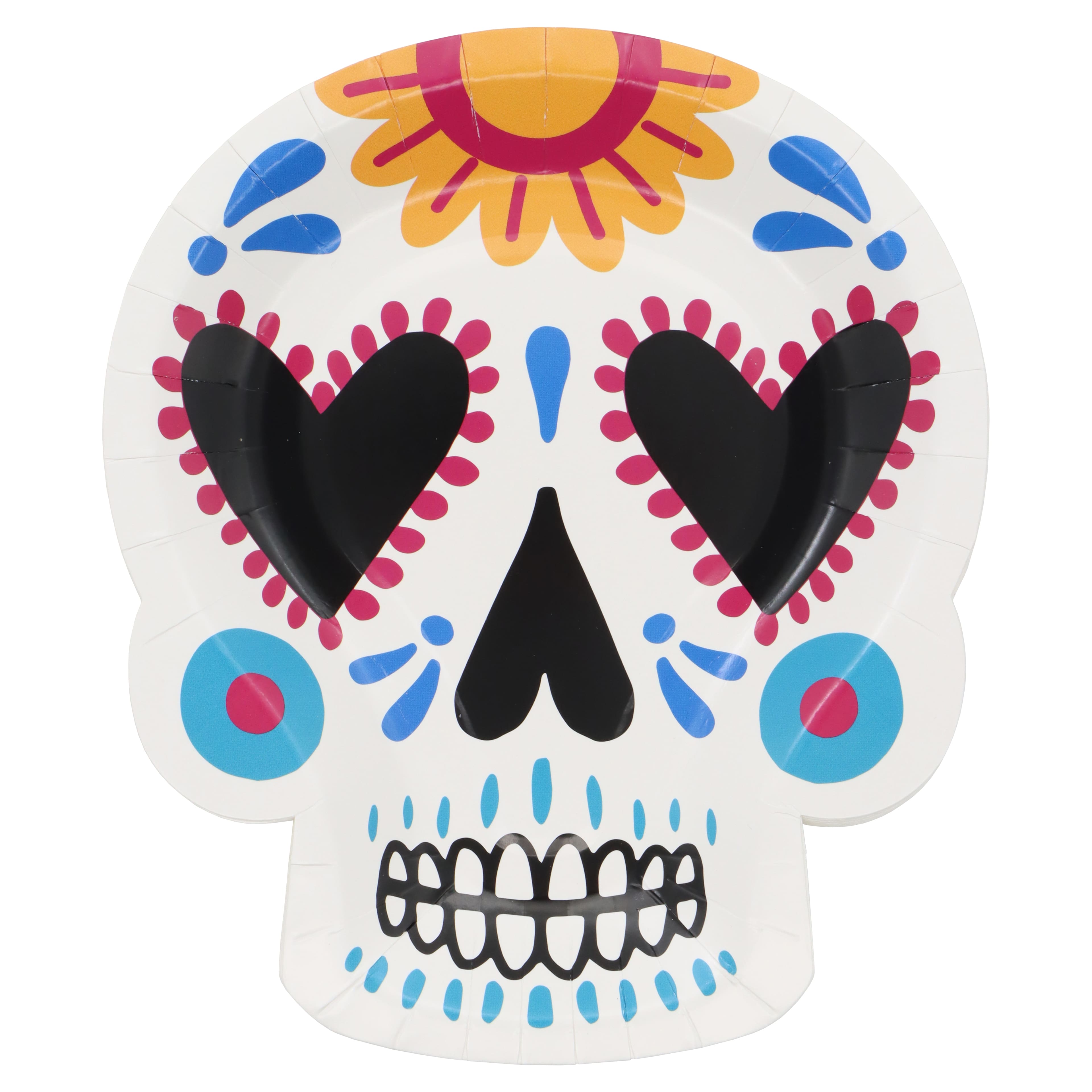 7" Sugar Skull Shaped Paper Plates, 12ct. by Ashland®