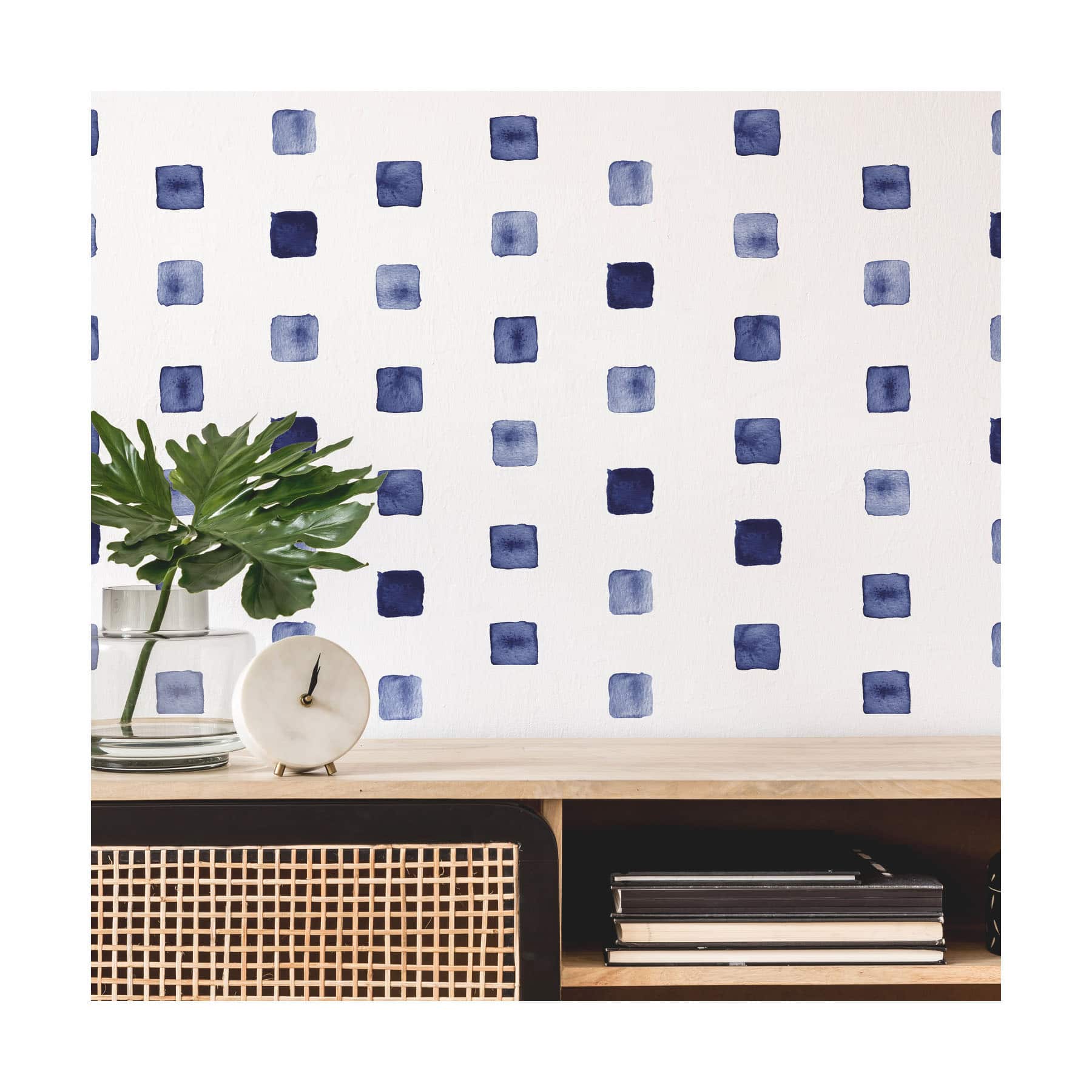 RoomMates Blue Watercolor Blocks Peel & Stick Wall Decals
