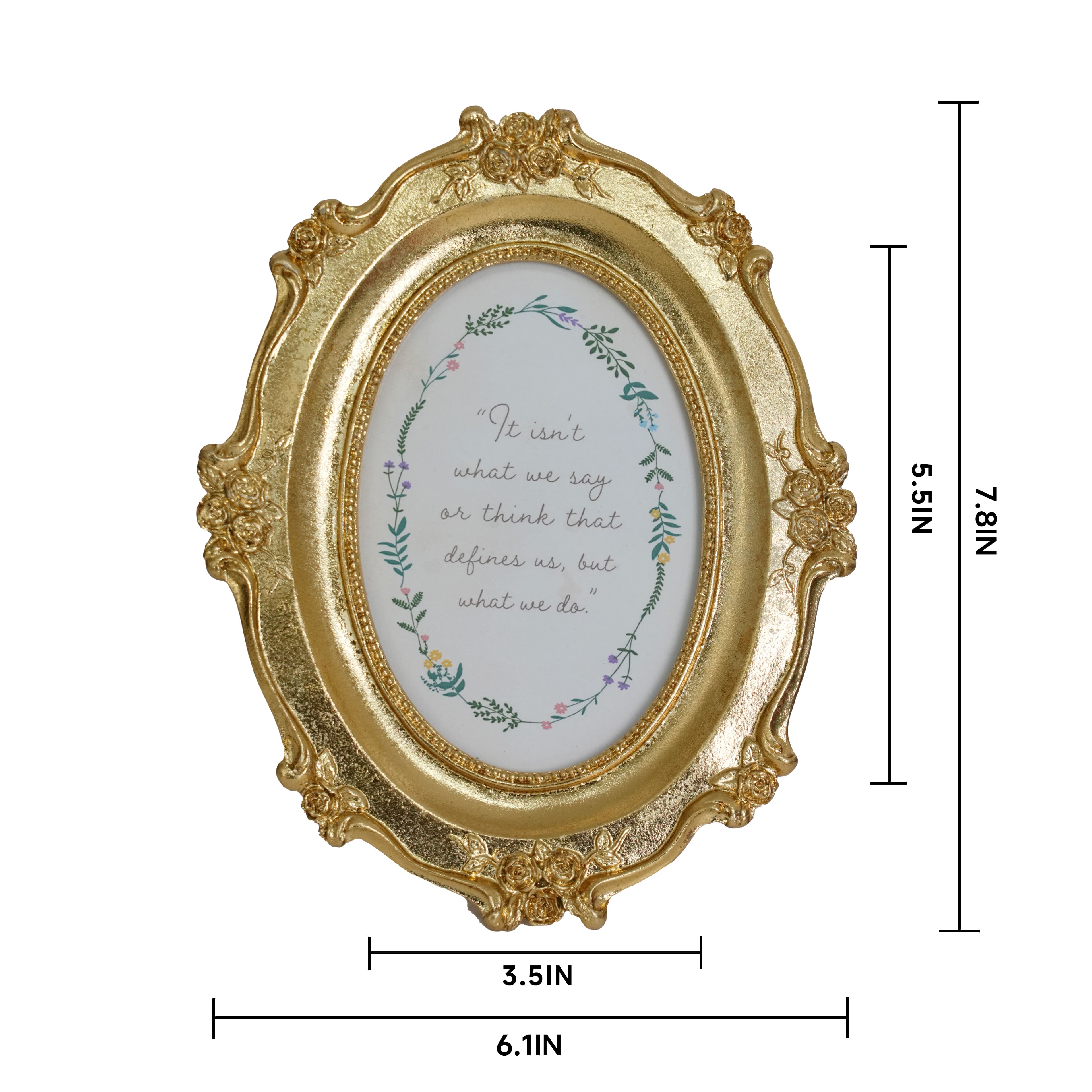 Just Jane 4&#x22; x 6&#x22; Ornate Gold Oval Frame by Studio D&#xE9;cor&#xAE;