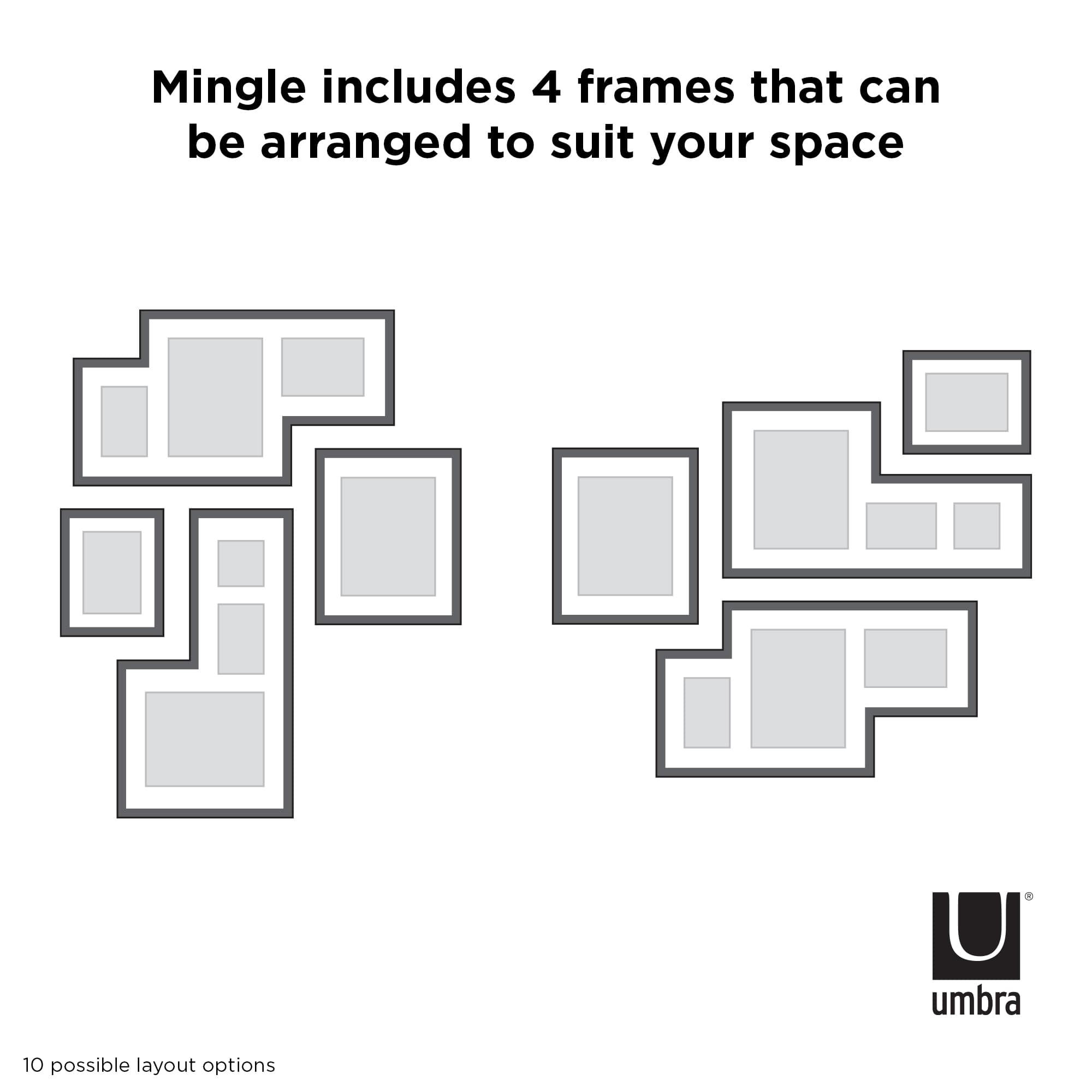 Umbra Black Mingle Gallery Picture Frame Set