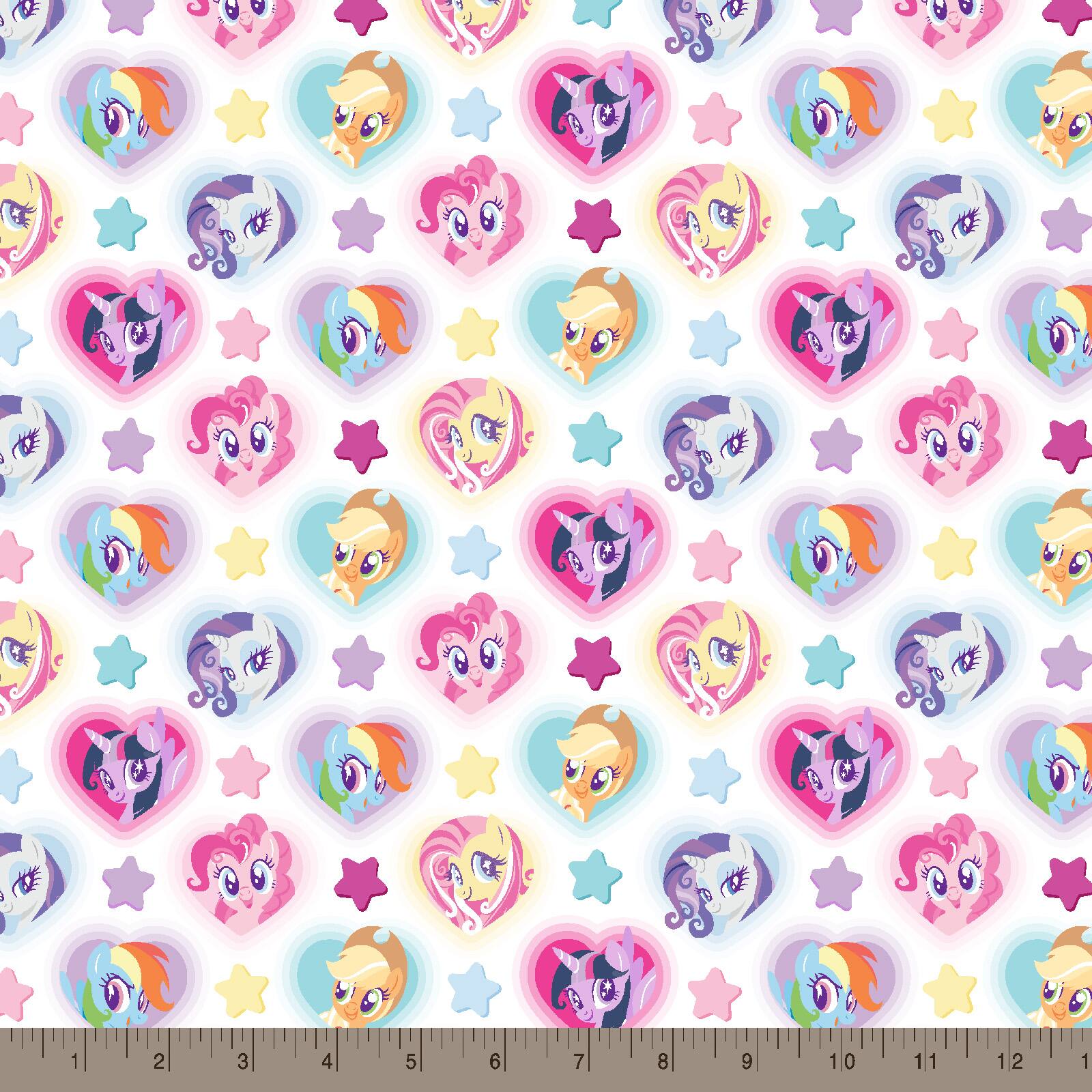 Hasbro My Little Pony Heart Toss Cotton Fabric
