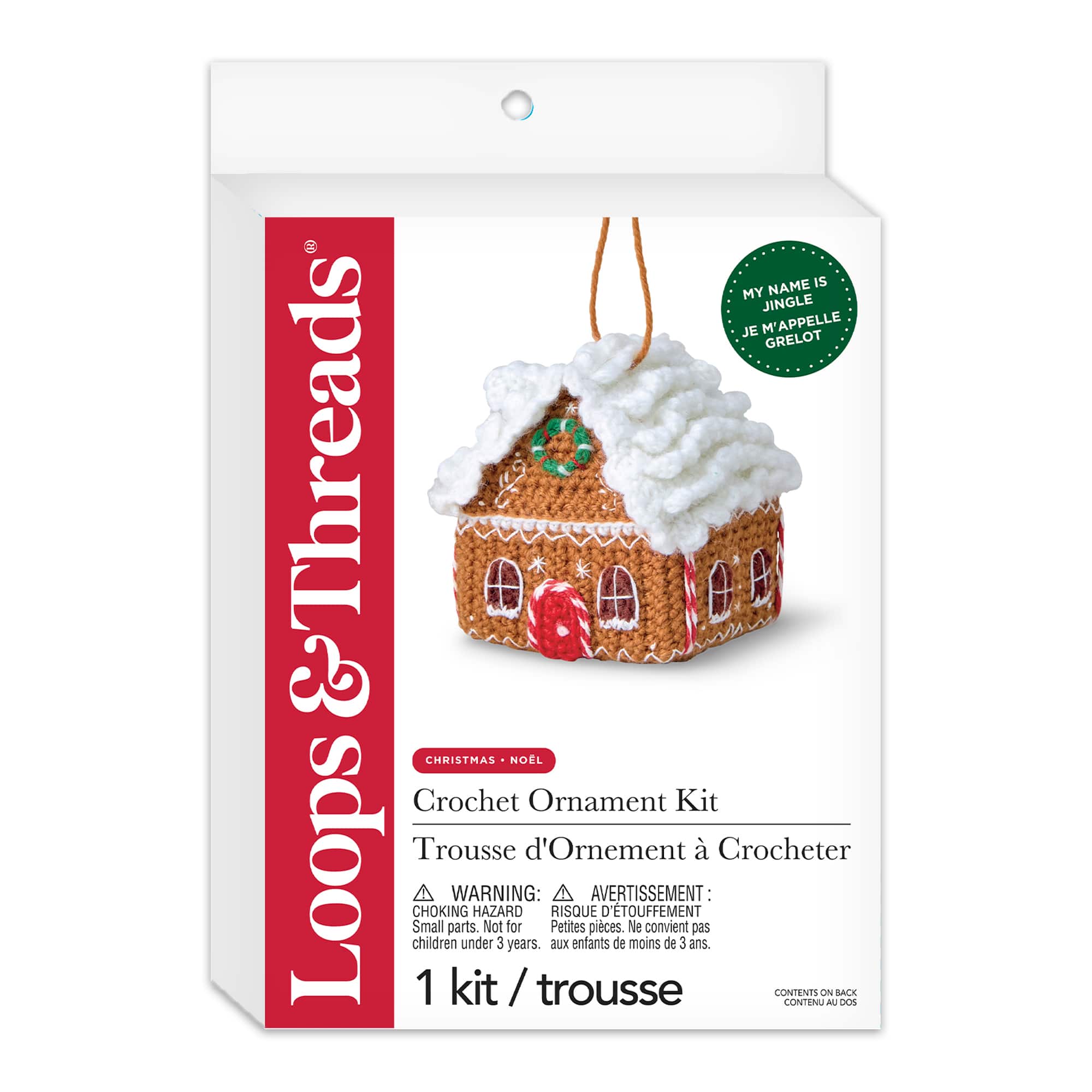 Intermediate Gingerbread House Amigurumi Crochet Ornament Kit by Loops &#x26; Threads&#xAE;