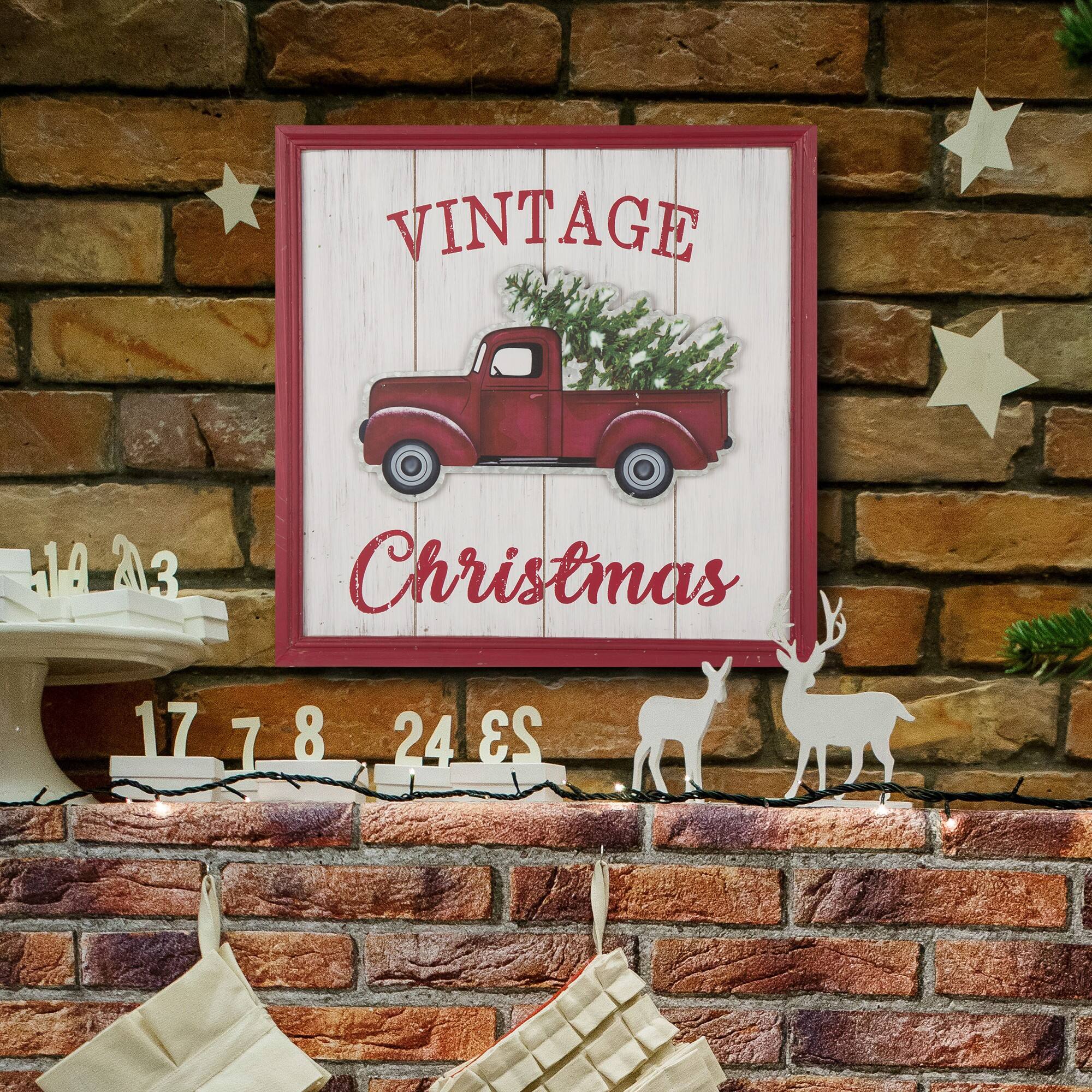 Glitzhome&#xAE; 18&#x22; Wooden Truck Wall D&#xE9;cor