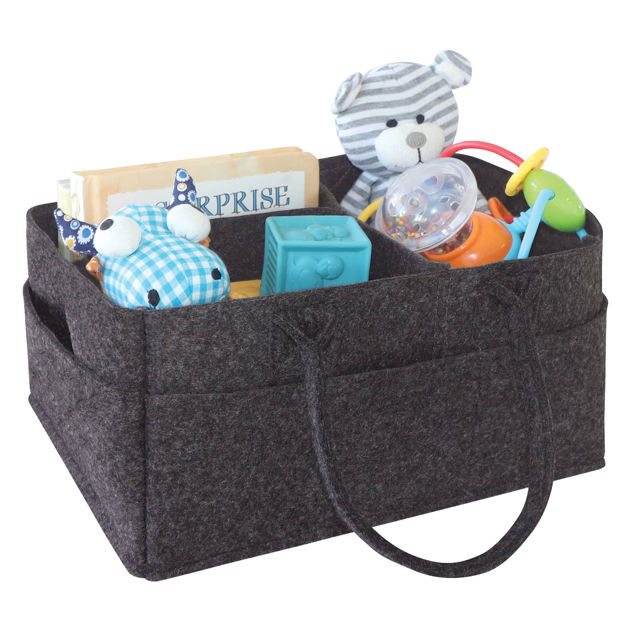 Sammy &#x26; Lou&#xAE; Charcoal Gray Felt Storage Caddy