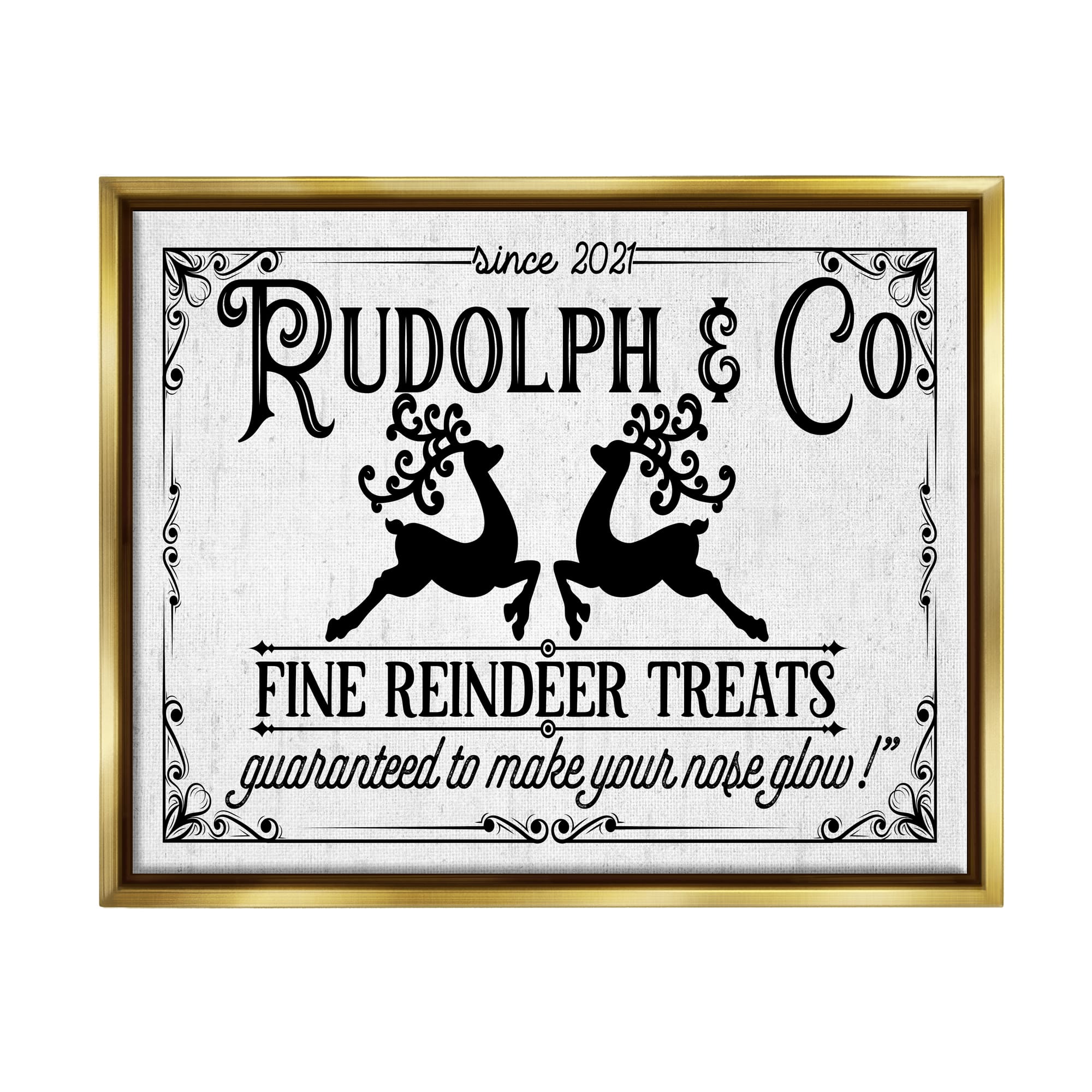 Stupell Industries Rudolph & Co Vintage Sign Framed Floater Canvas Wall Art