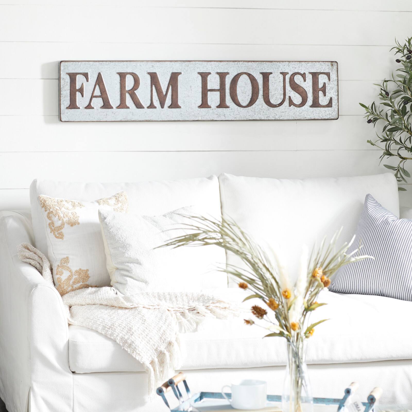 Brown & Silver Metal Farmhouse Sign Wall Décor