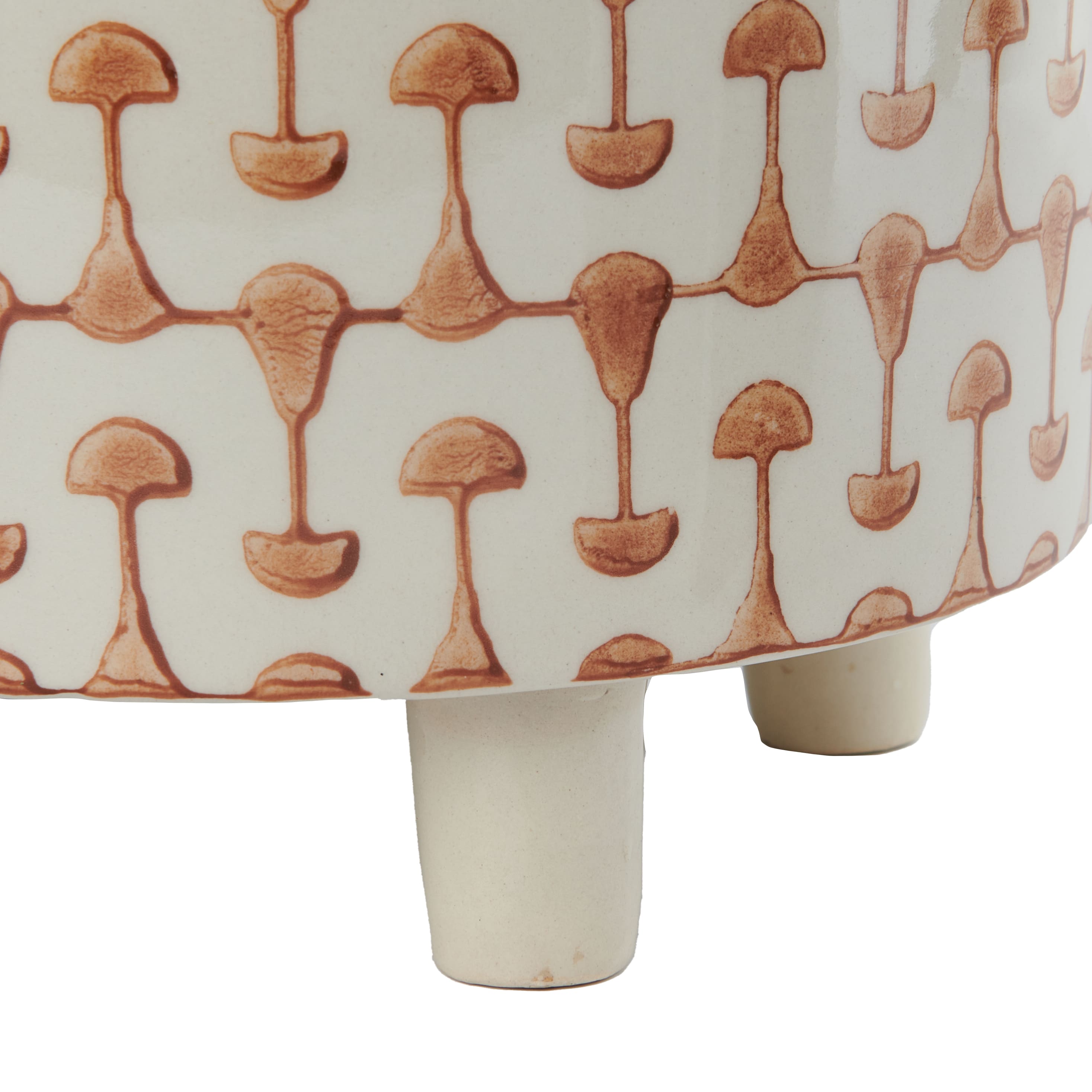 Hello Honey® 8" Footed Stoneware Planter with Abstract Print