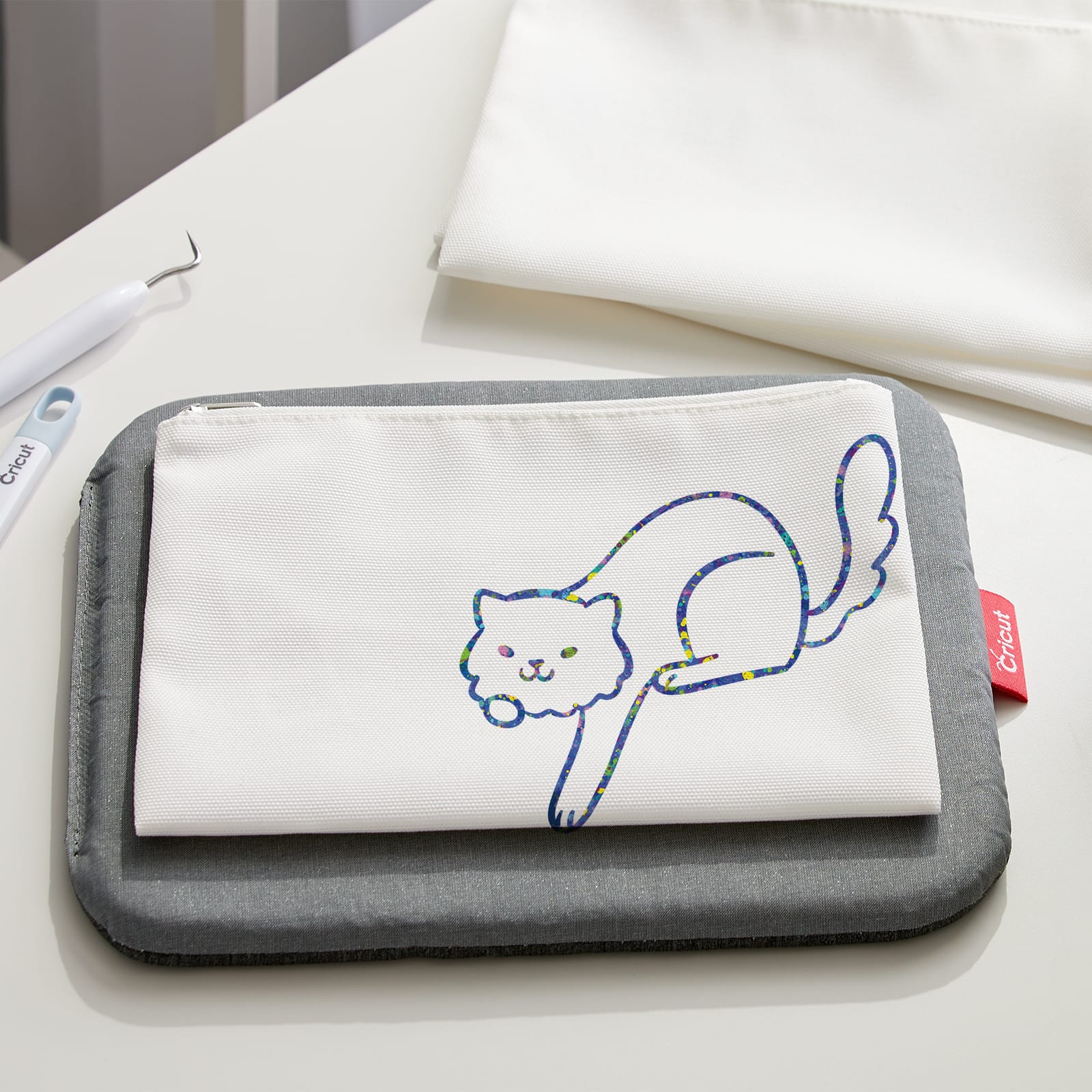 6 Packs: 3 ct. (18 total) Cricut® Linen Cosmetic Bag Blanks