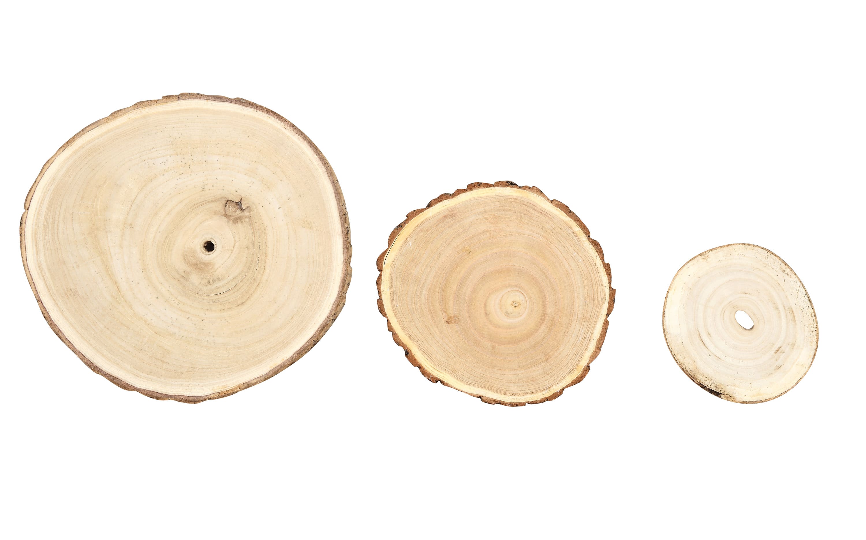 13&#x22; Large Round Paulownia Wood Slice