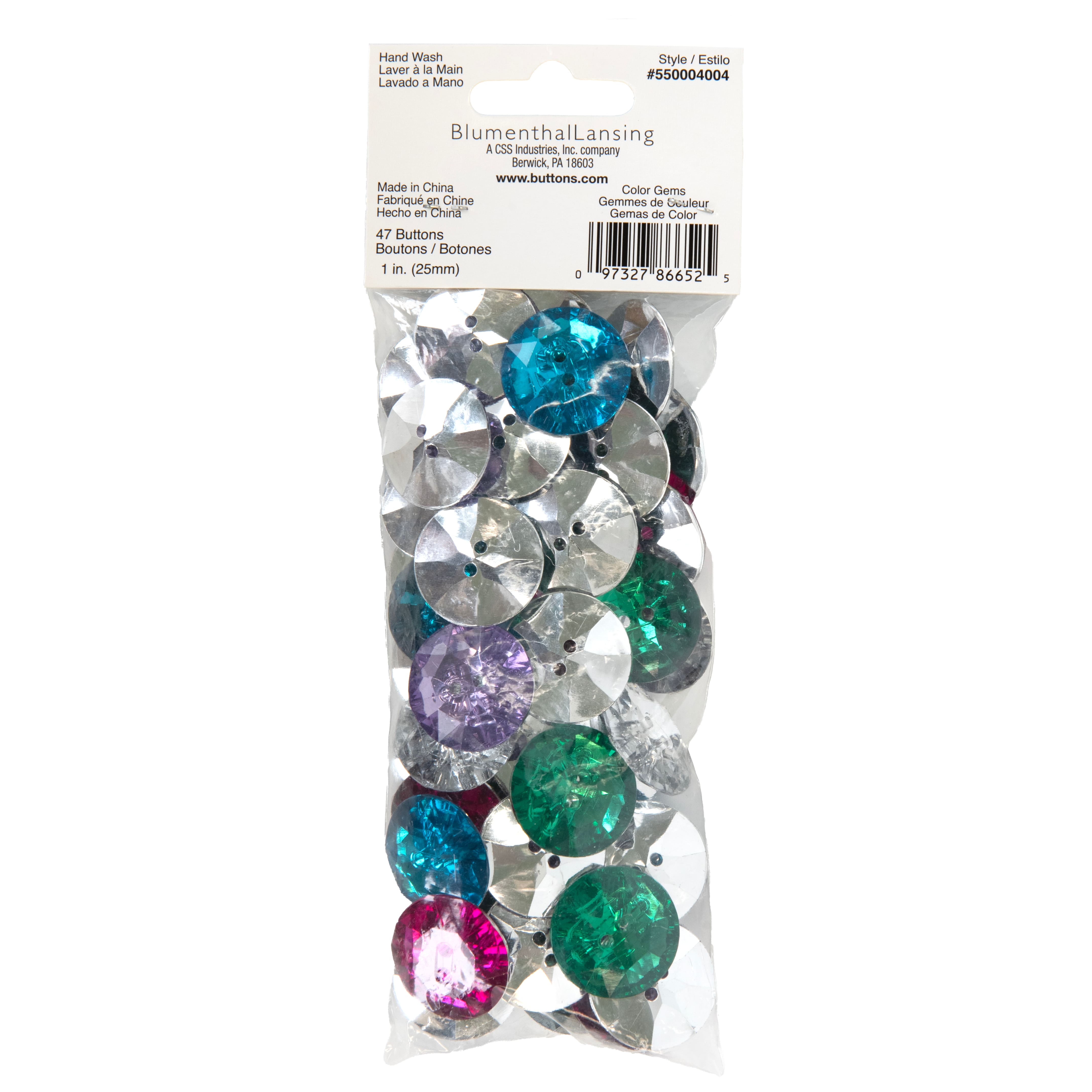 Favorite Findings&#x2122; 1&#x22; Gem Button Mix