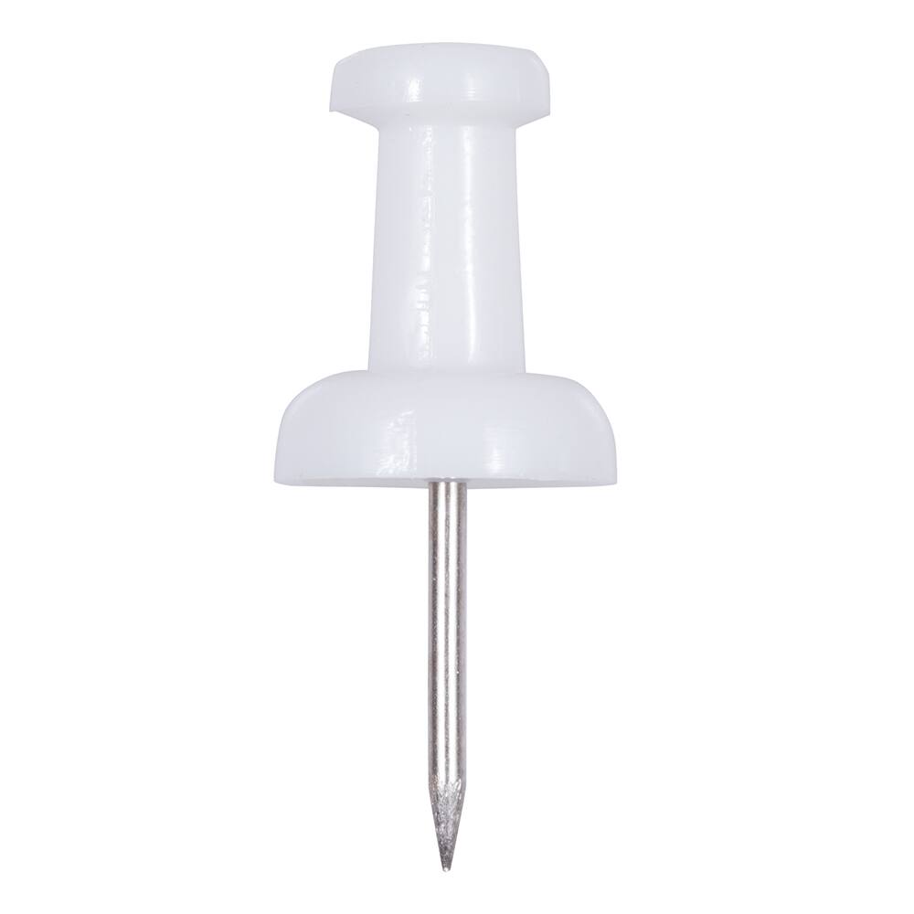 JAM Paper White Standard Push Pins, 2 Packs of 100