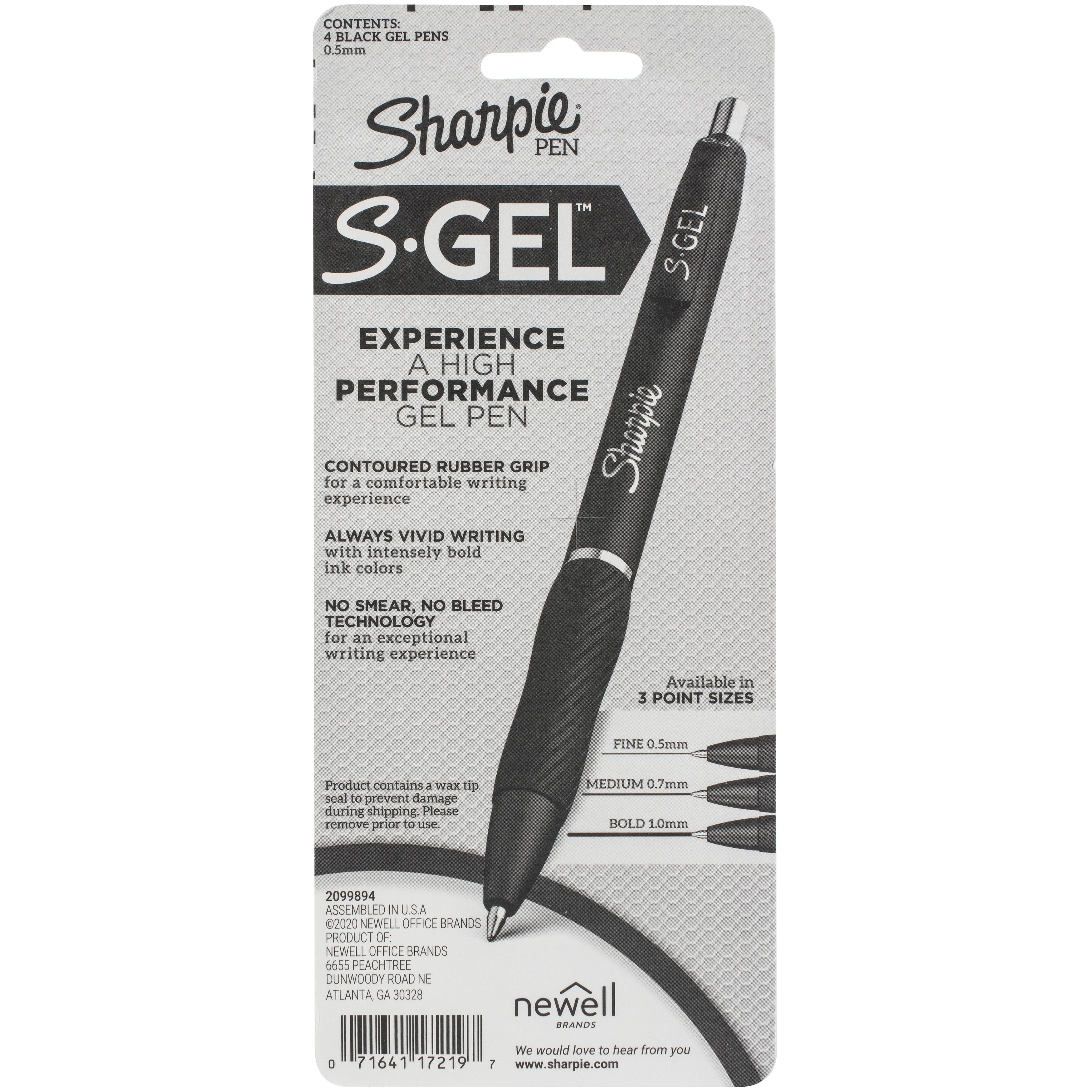 Sharpie&#xAE; S-Gel&#x2122; Fine Point Black Pens, 4ct.